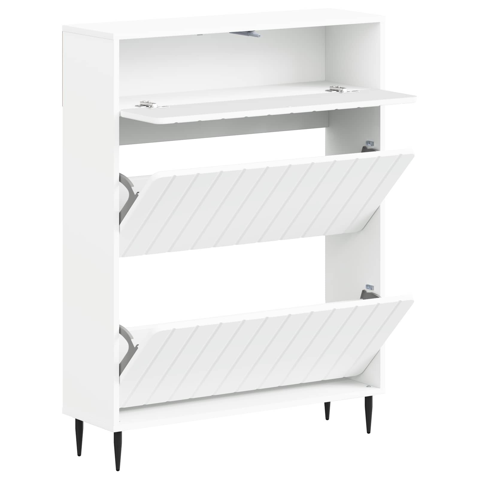 Batu skrynia ZWOLLE 78 x 24 x 103 cm Apdirbta mediena Balta