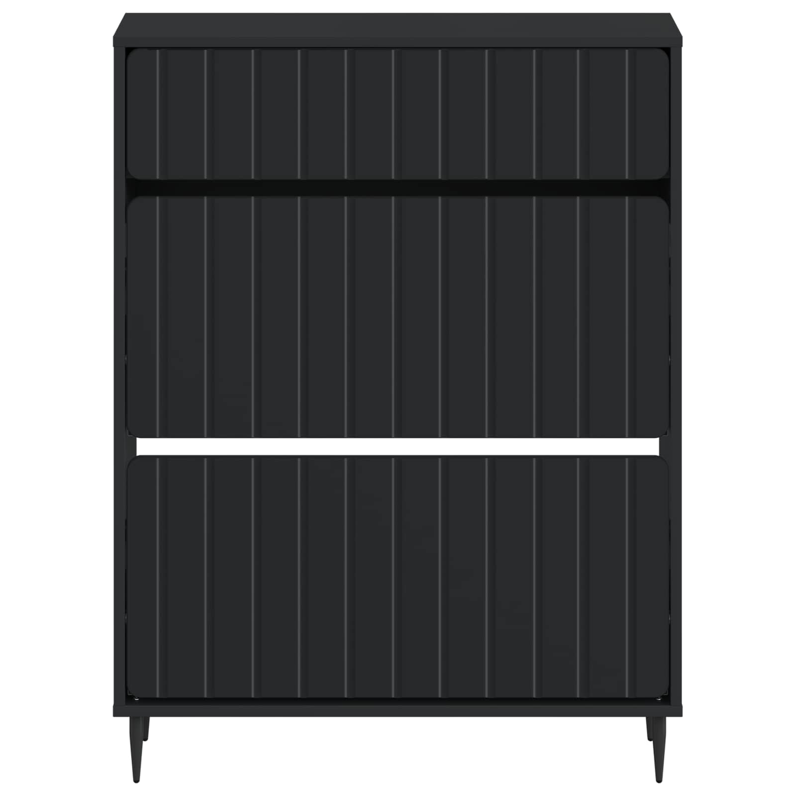Batu skrynia ZWOLLE 78 x 24 x 103 cm Apdirbta mediena Juoda