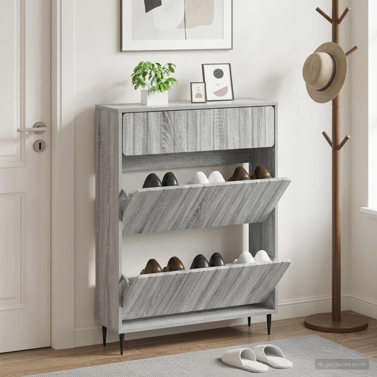 Batu skrynia ZWOLLE 78 x 24 x 103 cm Apdirbta mediena