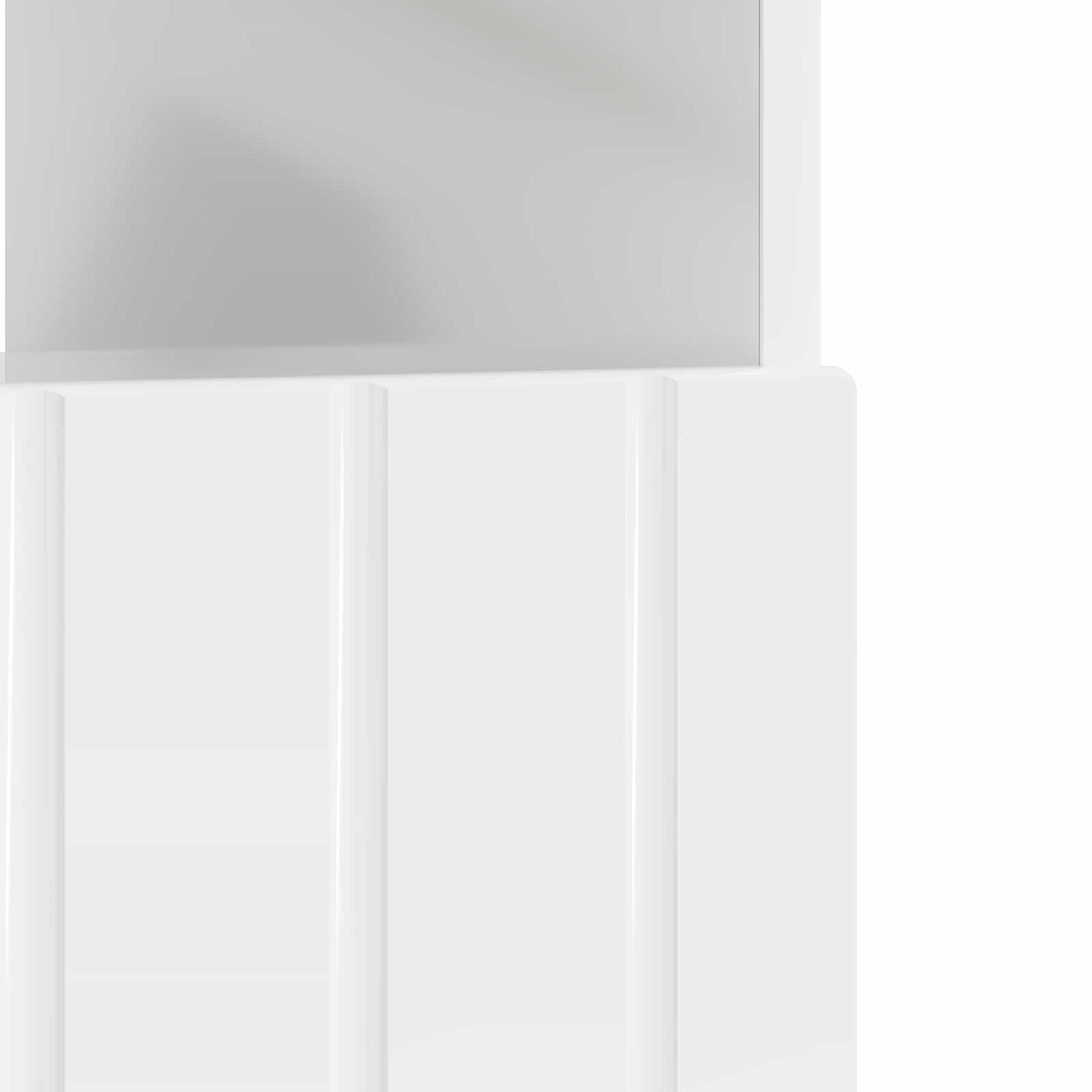 LED televizoriaus spintelė Itin blizgi balta Apdirbta mediena