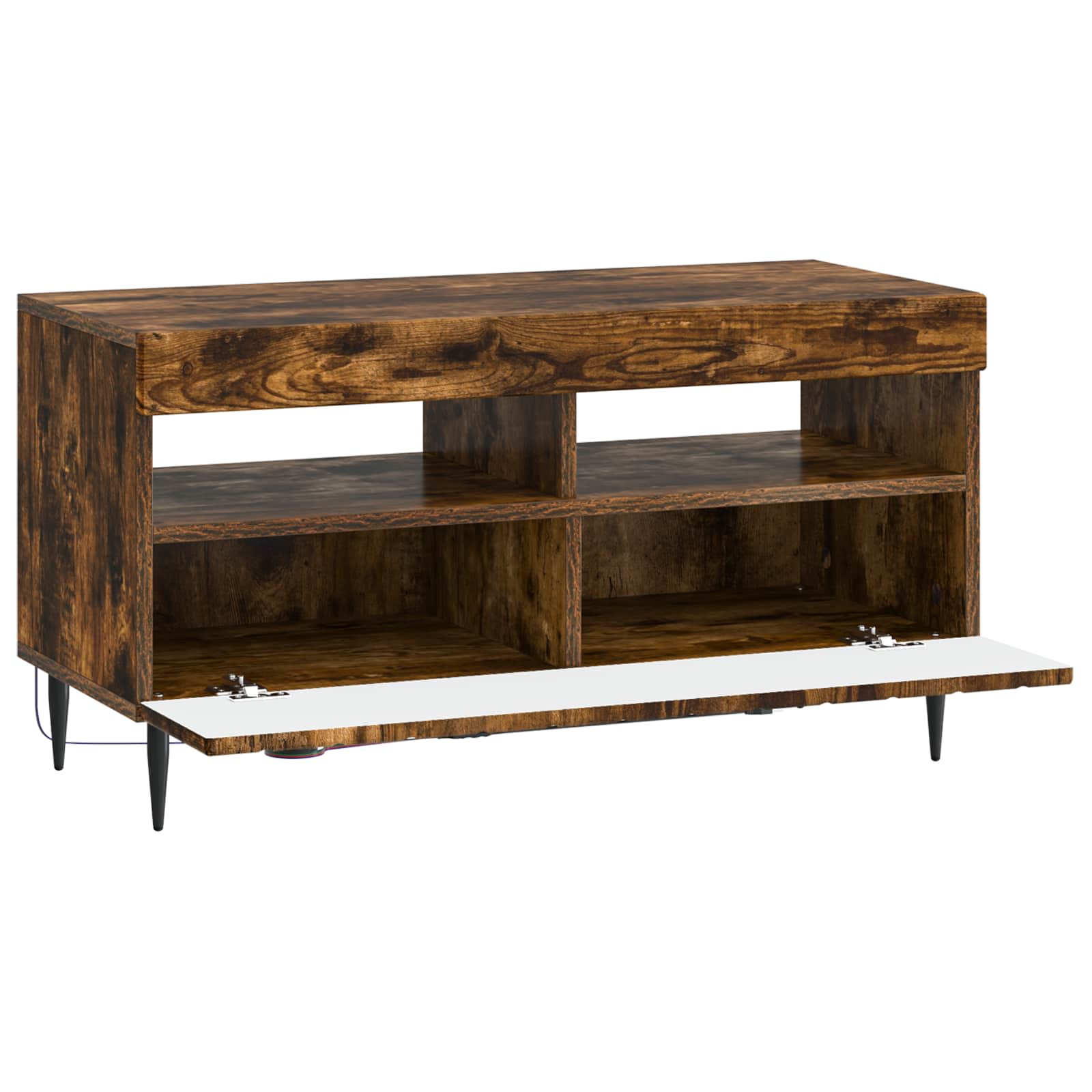 LED televizoriaus spintelė Dūminio ąžuolo Apdirbta mediena