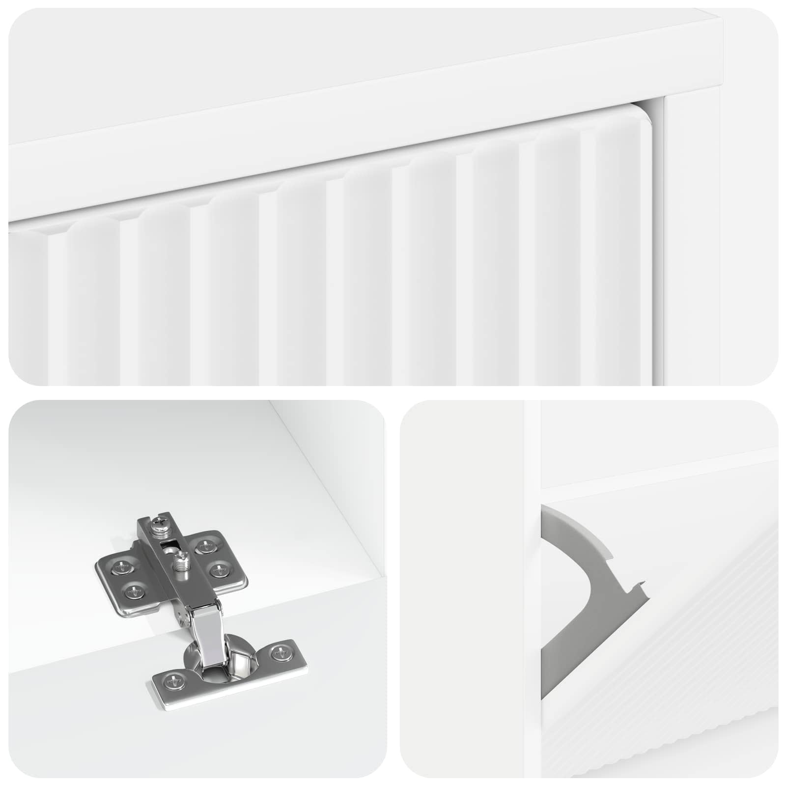 Batu skrynia ARNHEM 78 x 24 x 103 cm Apdirbta mediena Balta