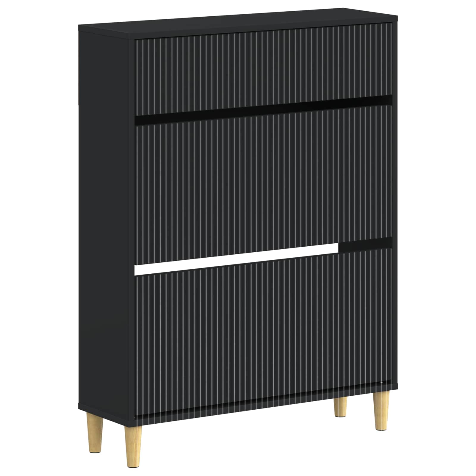 Batu skrynia ARNHEM 78 x 24 x 103 cm Apdirbta mediena Juoda
