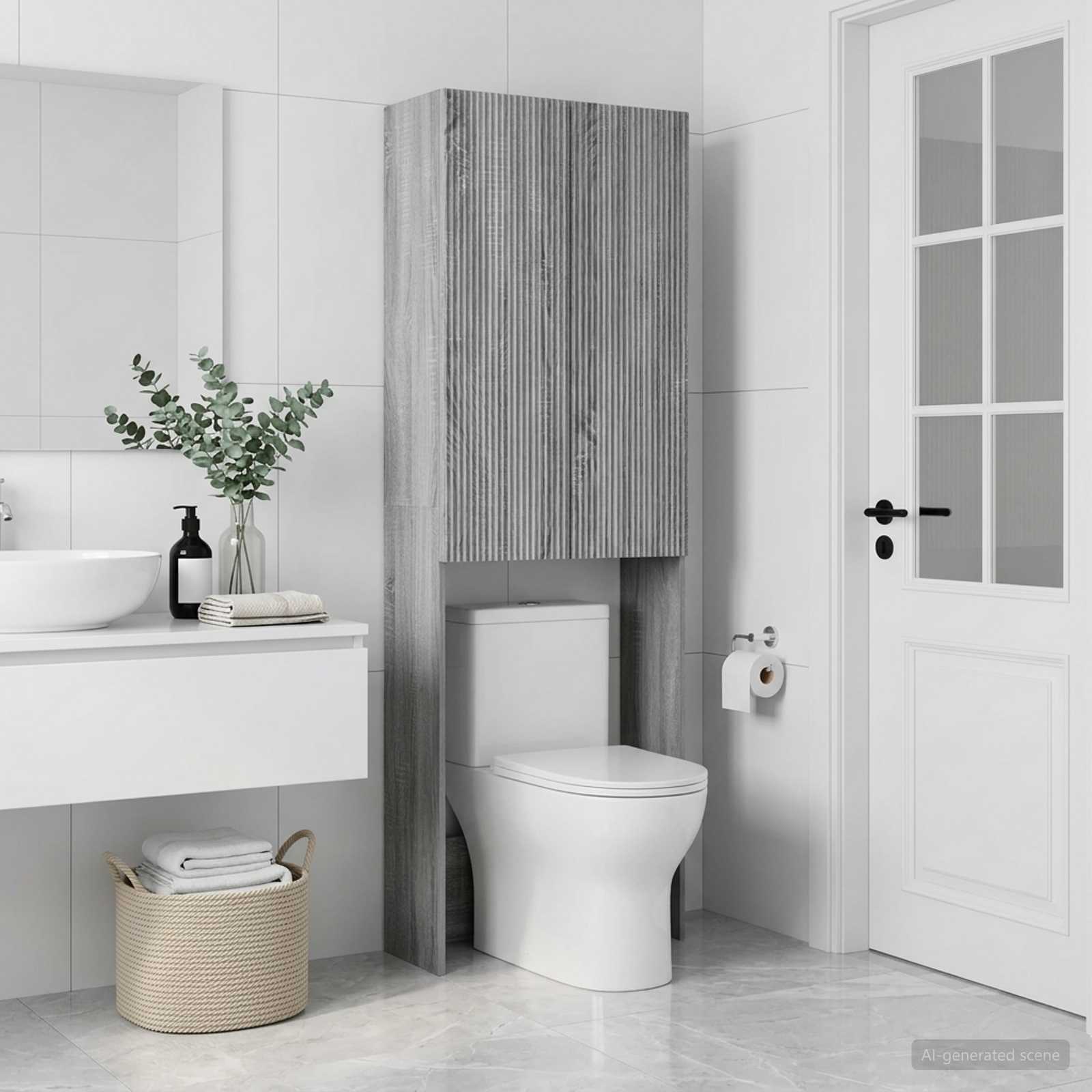 Tualeto spintelė ARNHEM Pilka Sonoma 66 x 25,5 x 190 cm