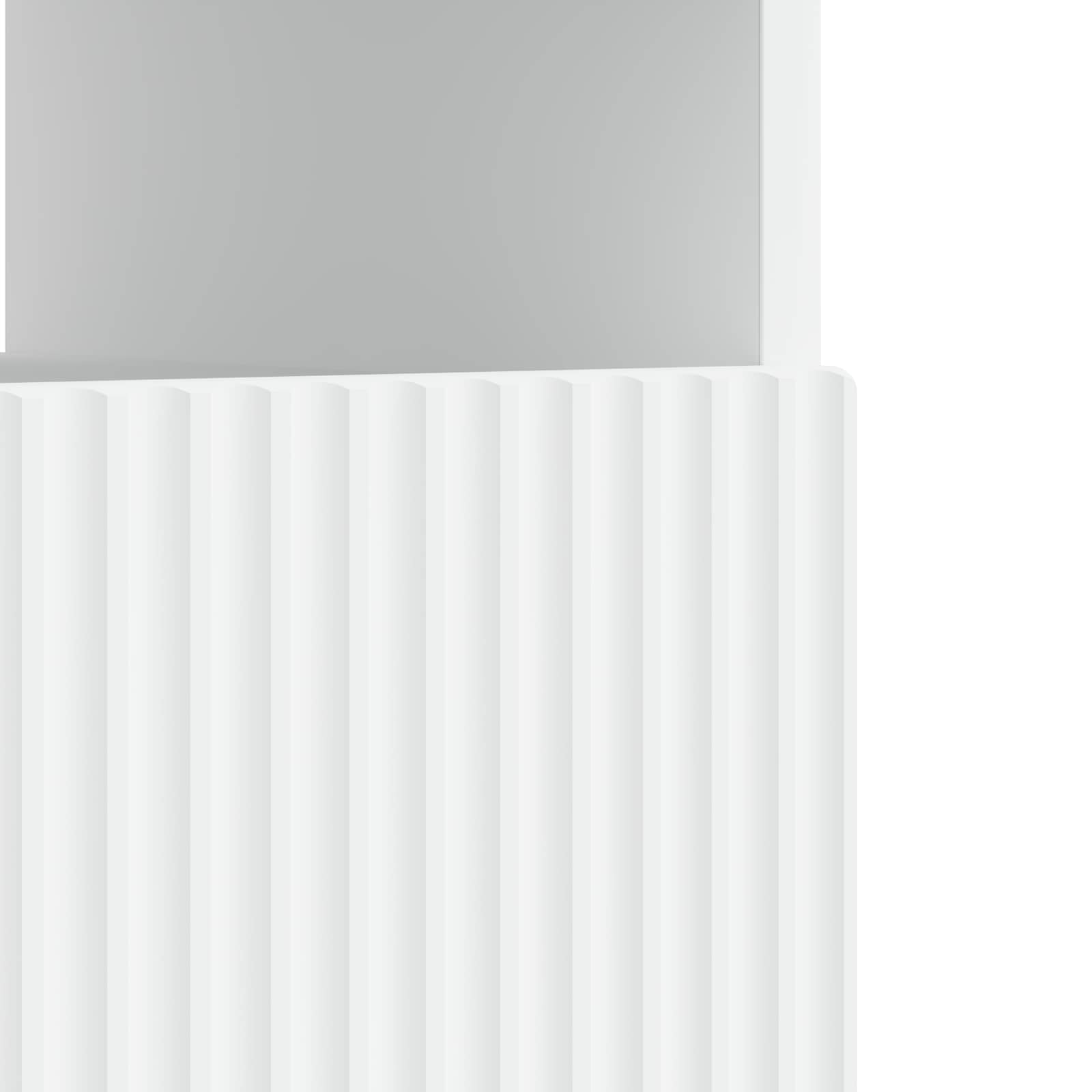LED televizoriaus spintelė Balta Apdirbta mediena