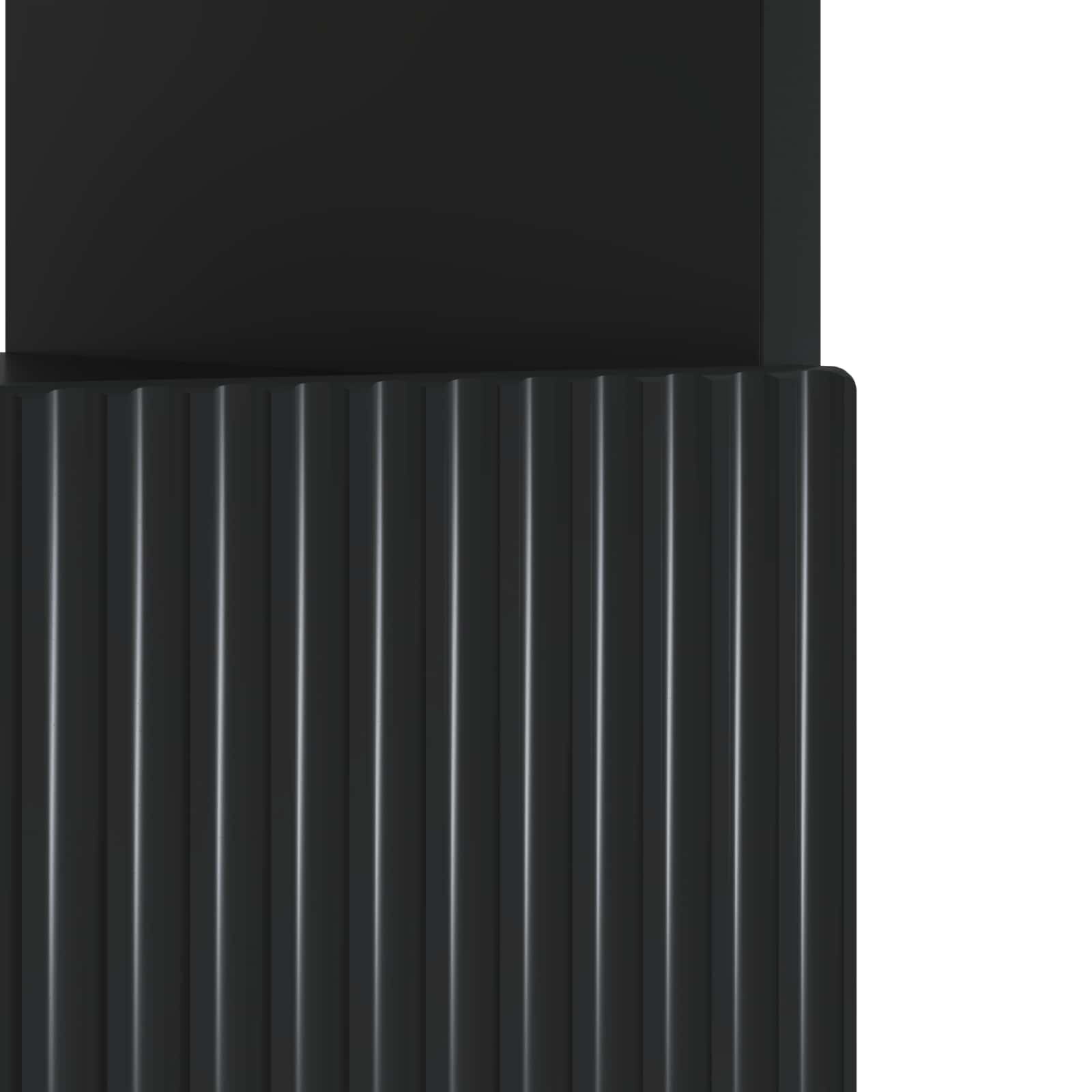 LED televizoriaus spintelė Juoda Apdirbta mediena