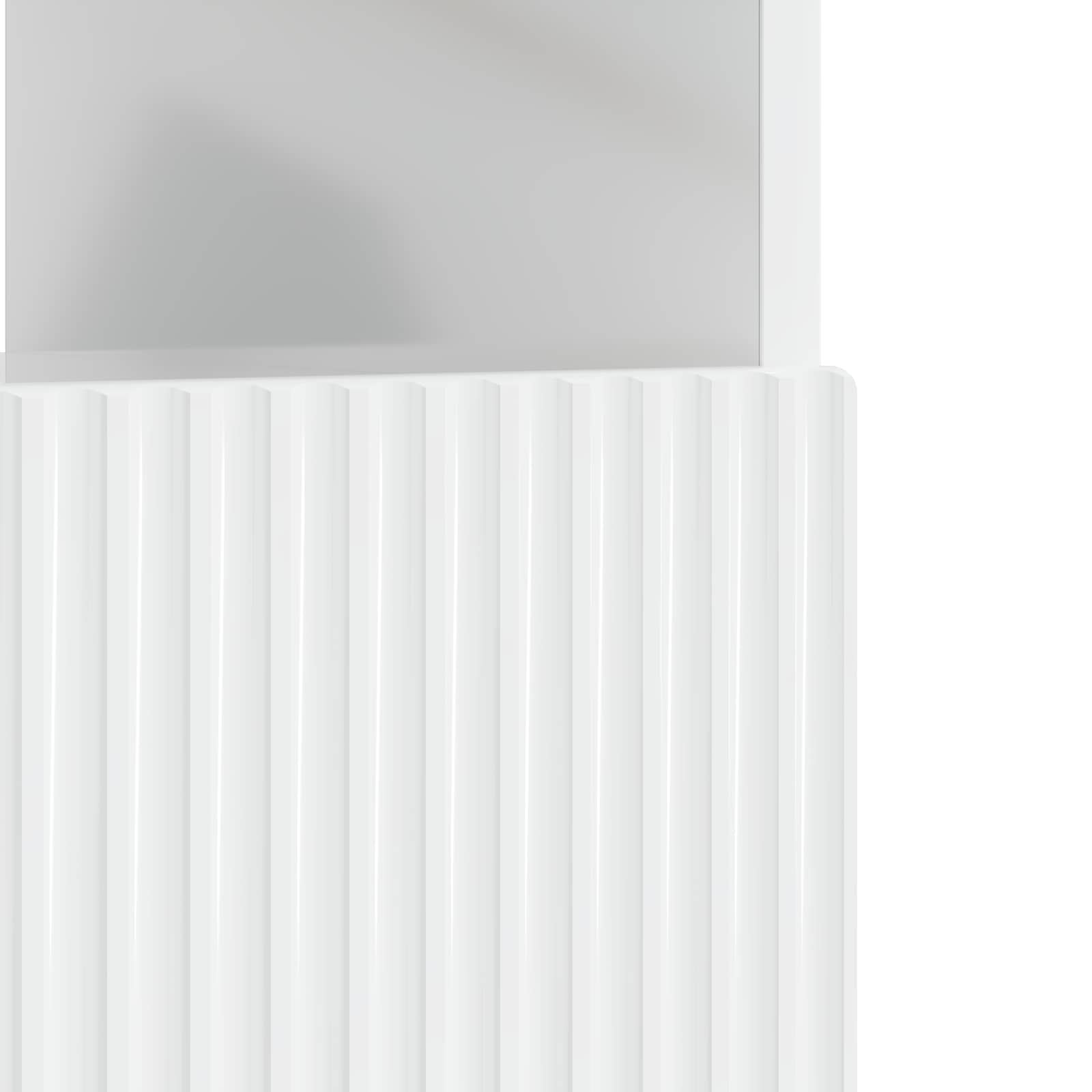LED televizoriaus spintelė Itin blizgi balta Apdirbta mediena
