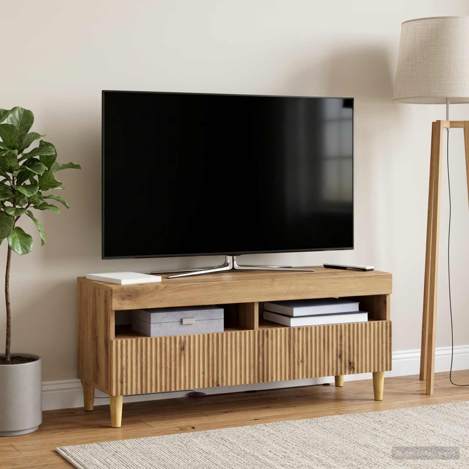 LED televizoriaus spintelė Artisano ąžuolo Apdirbta mediena