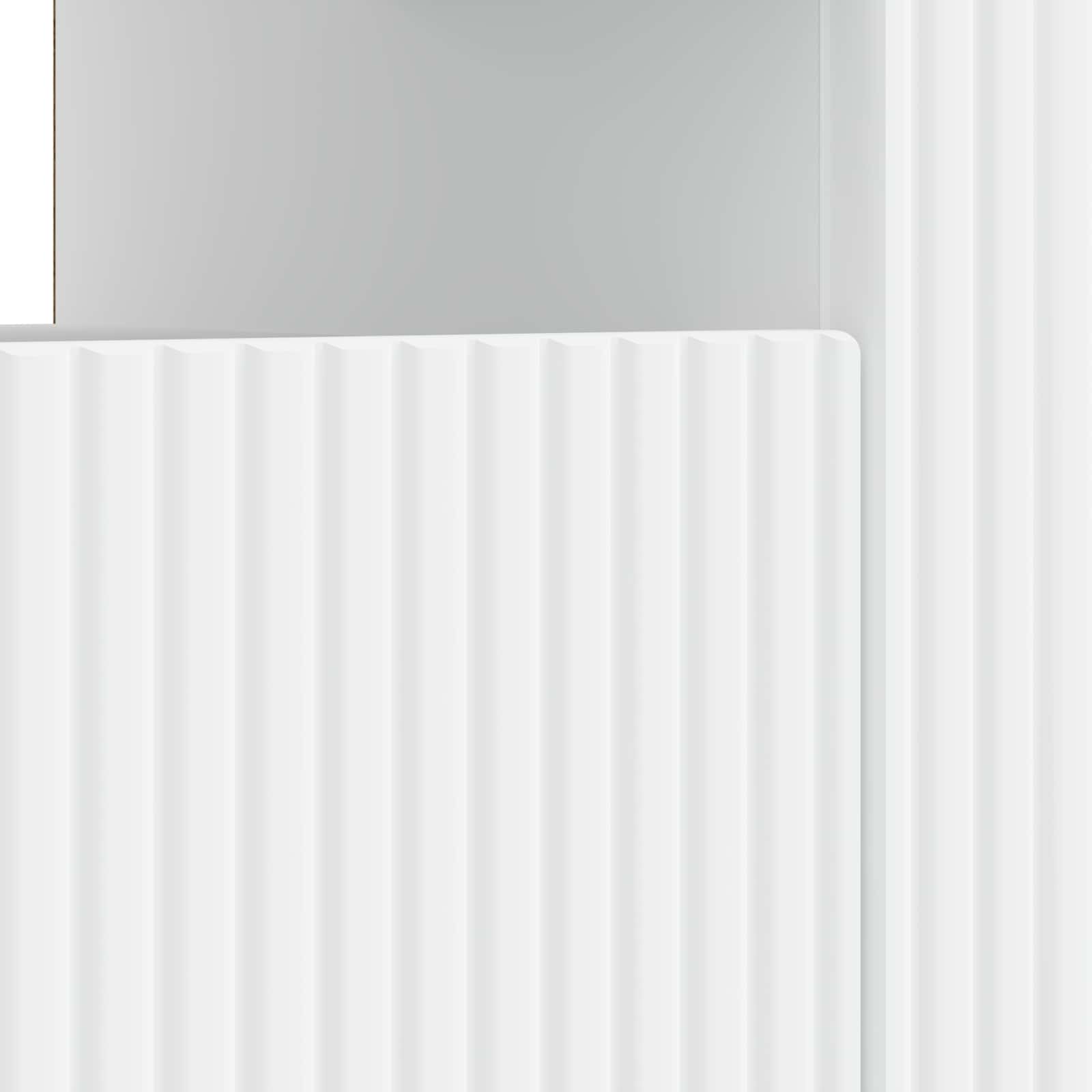 LED televizoriaus spintelė Balta Apdirbta mediena