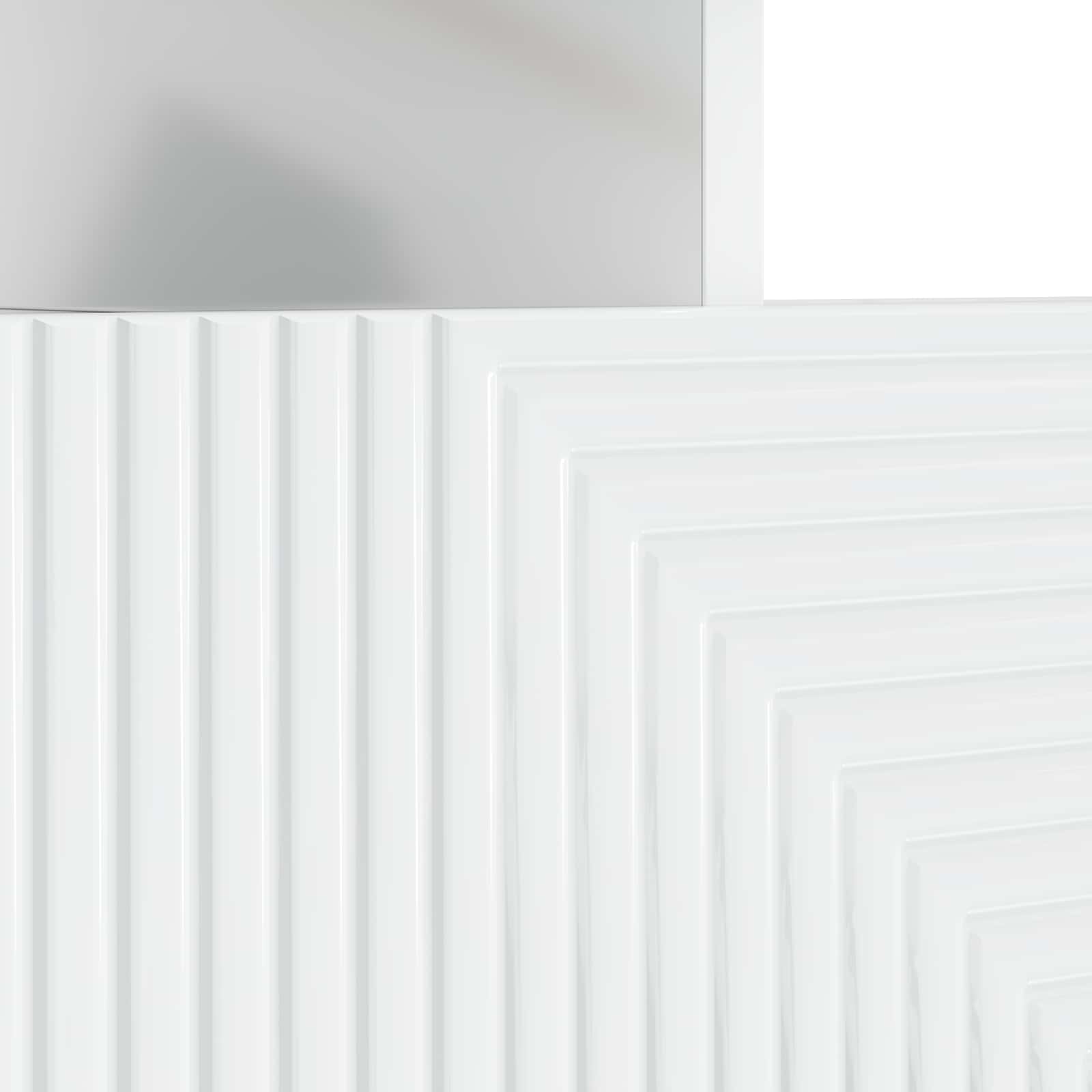 LED televizoriaus spintelė Itin blizgi balta Apdirbta mediena