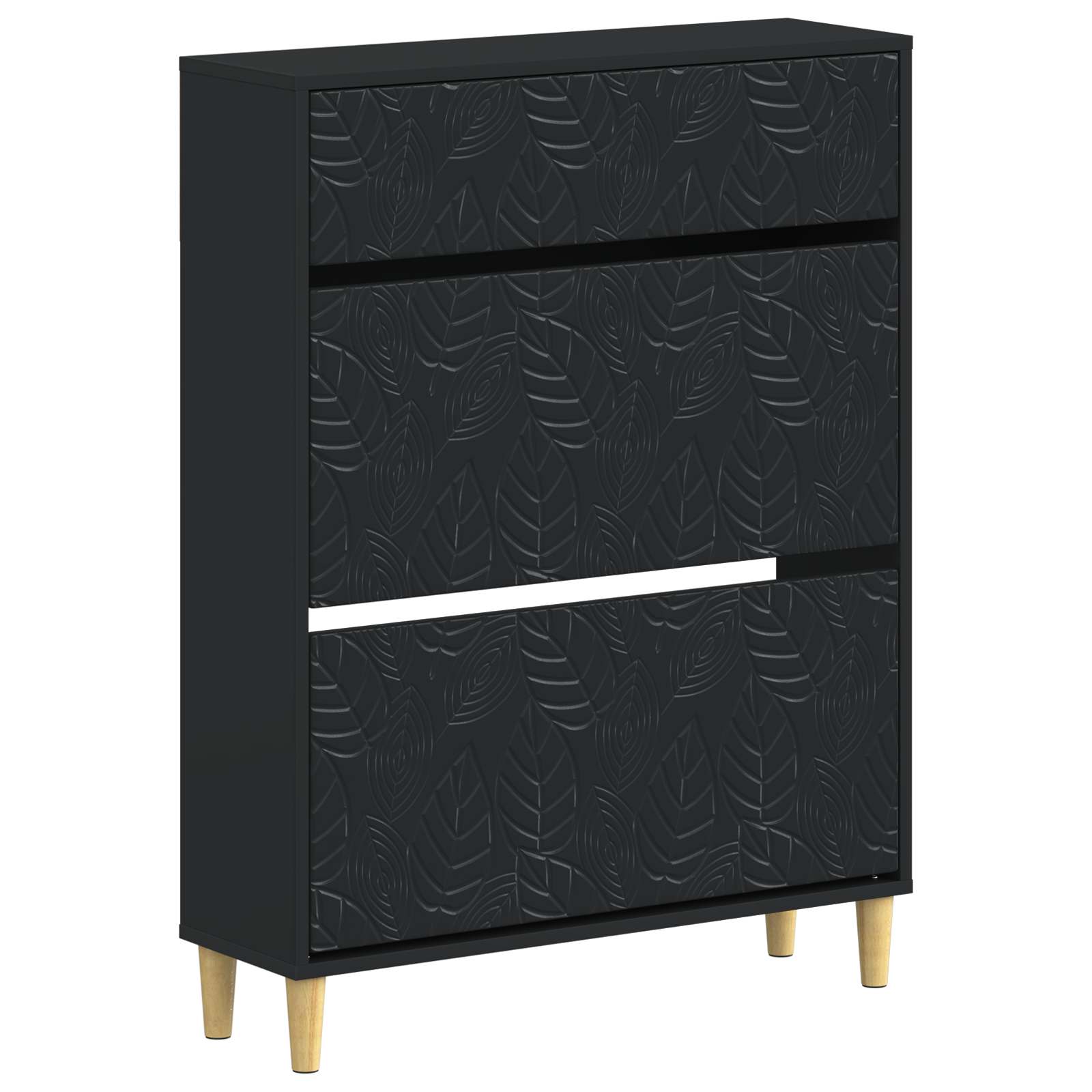 Batu skrynia DELFT 78 x 24 x 103 cm Apdirbta mediena Juoda