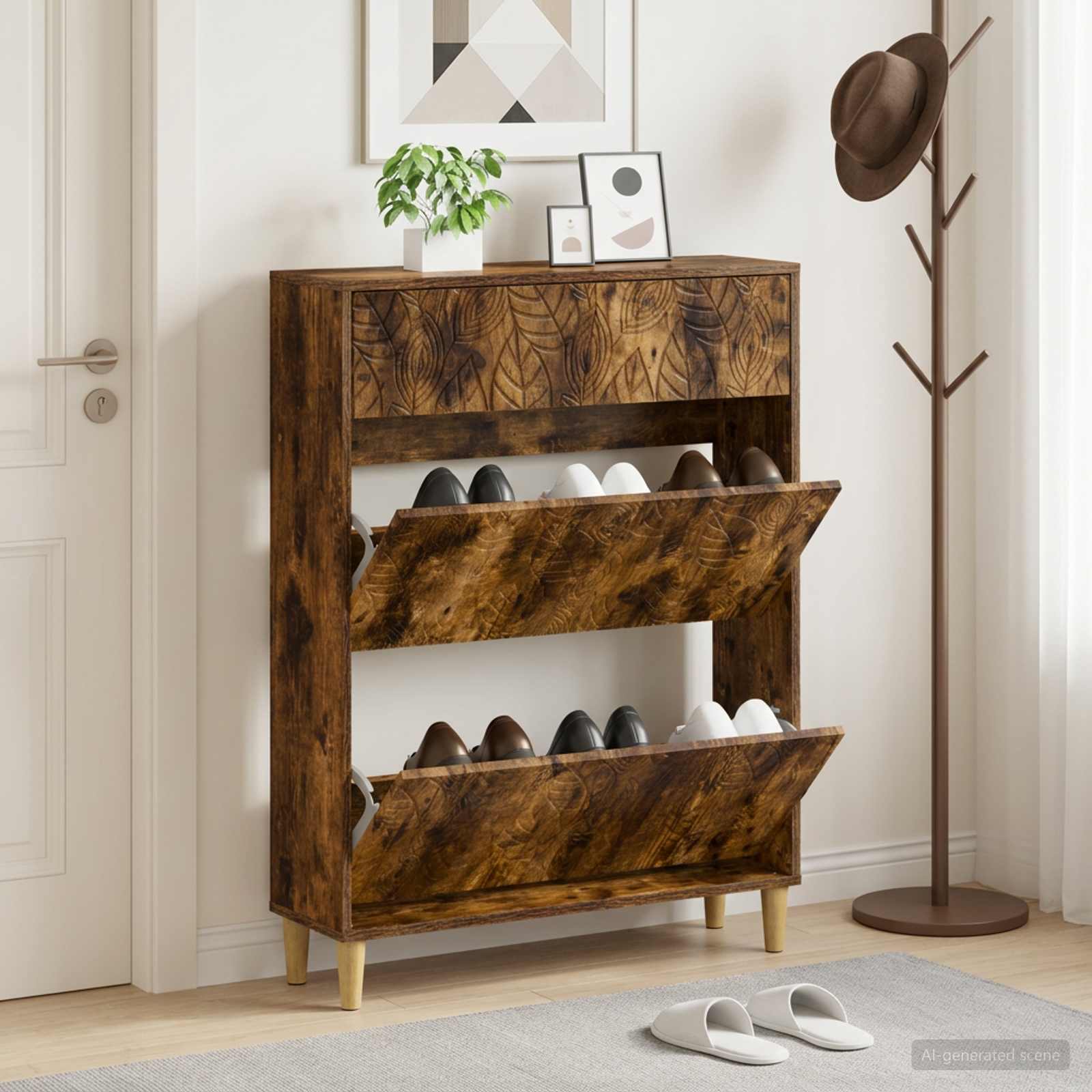 Batu skrynia DELFT 78 x 24 x 103 cm Apdirbta mediena