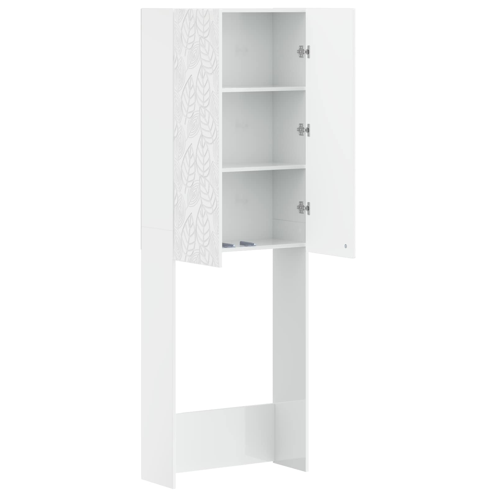 Tualeto spintelė DELFT Itin blizgi balta 66 x 25,5 x 190 cm