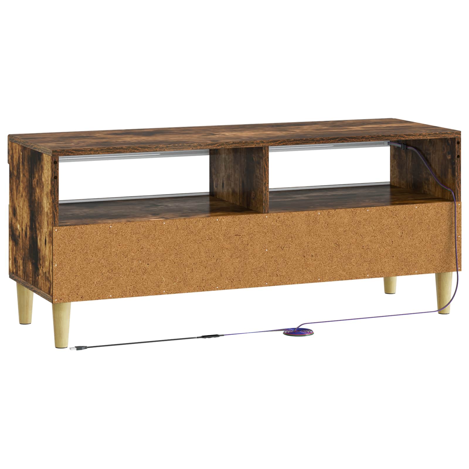 LED televizoriaus spintelė Dūminio ąžuolo Apdirbta mediena