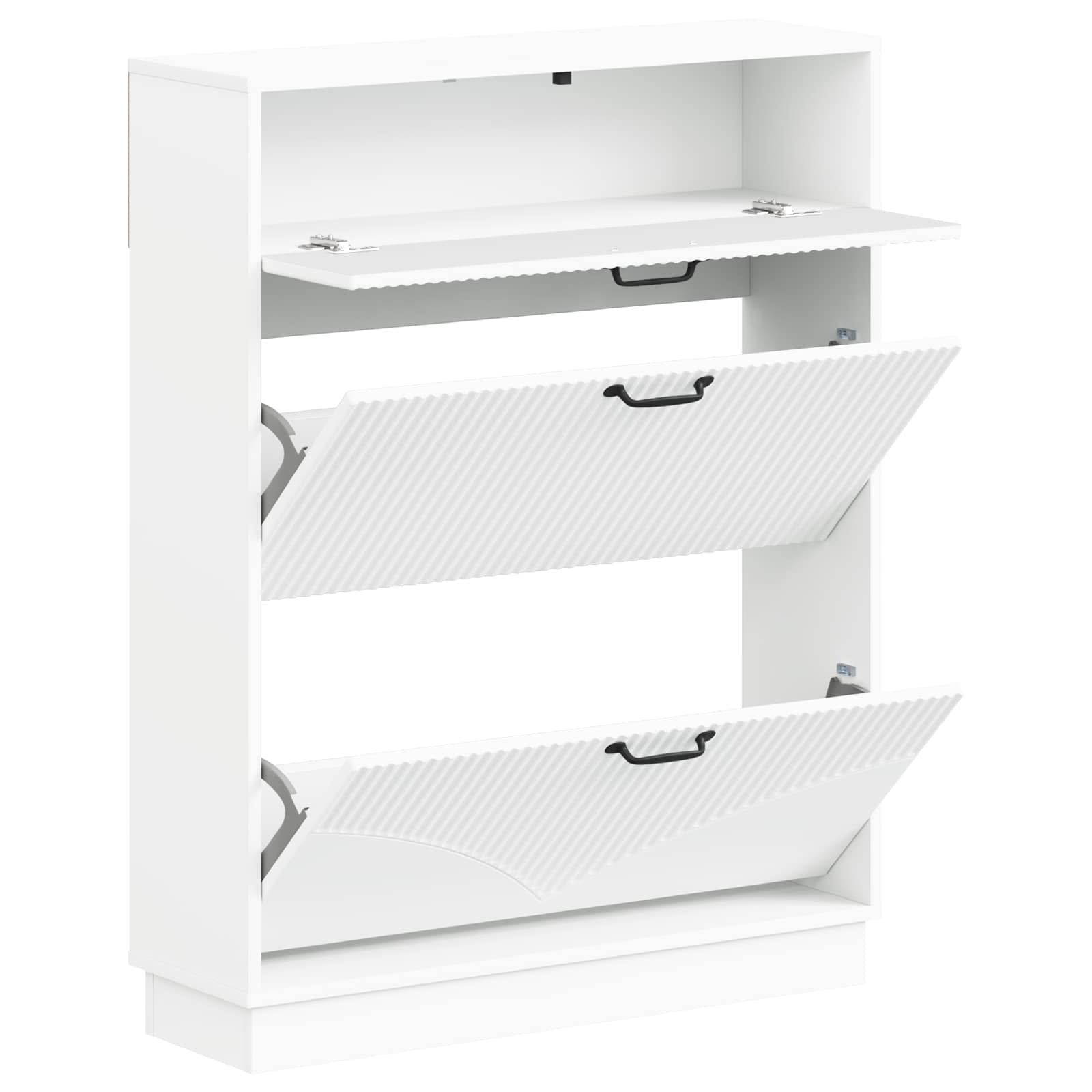 Batu skrynia HOORN 78 x 24 x 100 cm Apdirbta mediena Balta