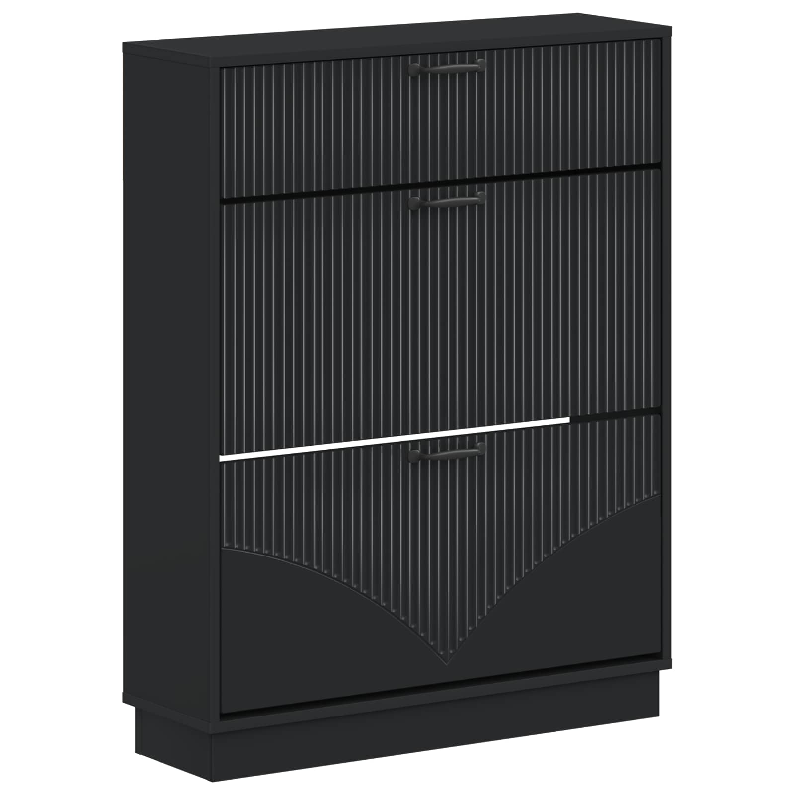 Batu skrynia HOORN 78 x 24 x 100 cm Apdirbta mediena Juoda