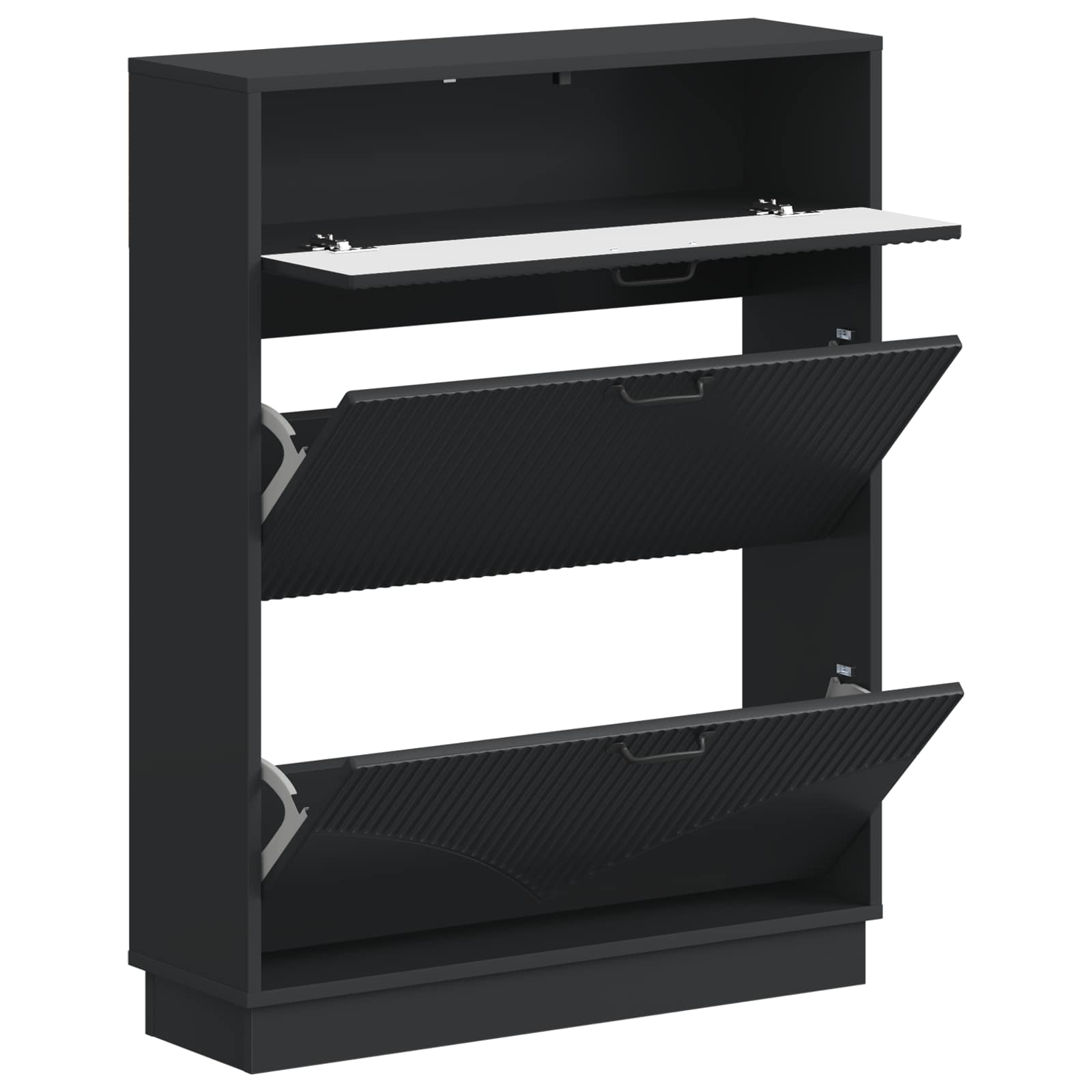 Batu skrynia HOORN 78 x 24 x 100 cm Apdirbta mediena Juoda