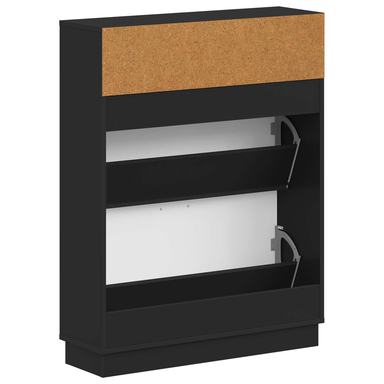 Batu skrynia HOORN 78 x 24 x 100 cm Apdirbta mediena Juoda