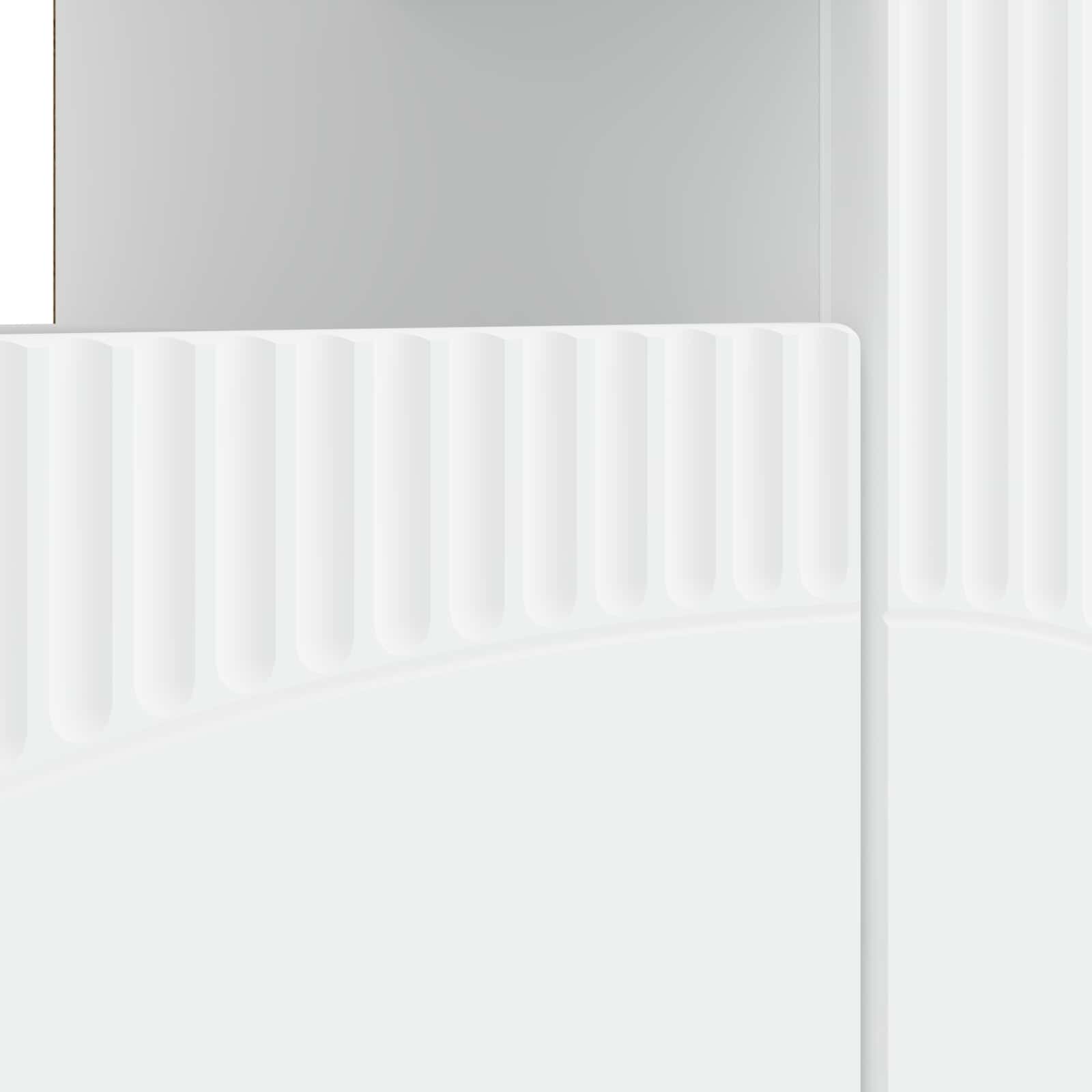 LED televizoriaus spintelė Balta Apdirbta mediena