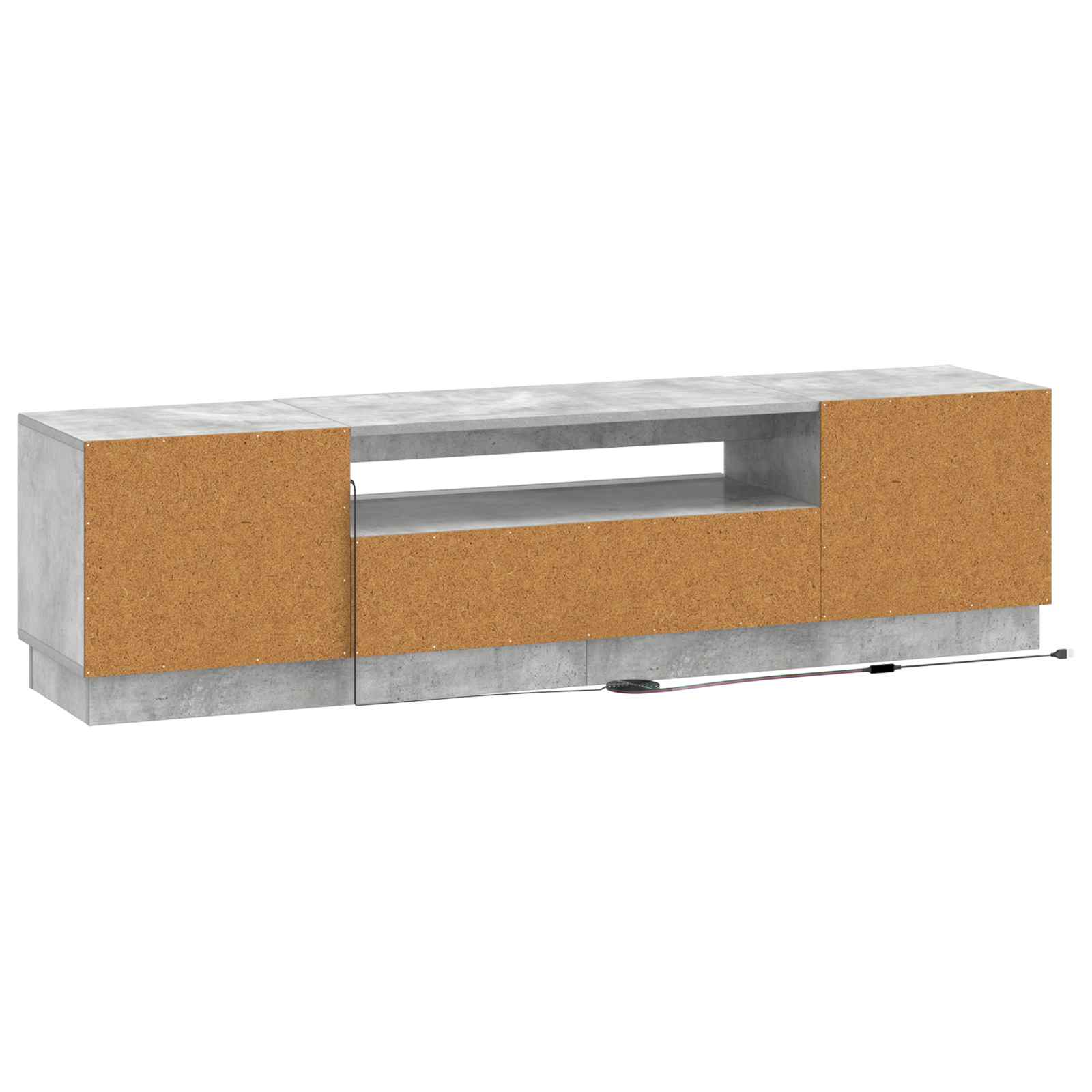 LED televizoriaus spintelė Betono pilka Apdirbta mediena
