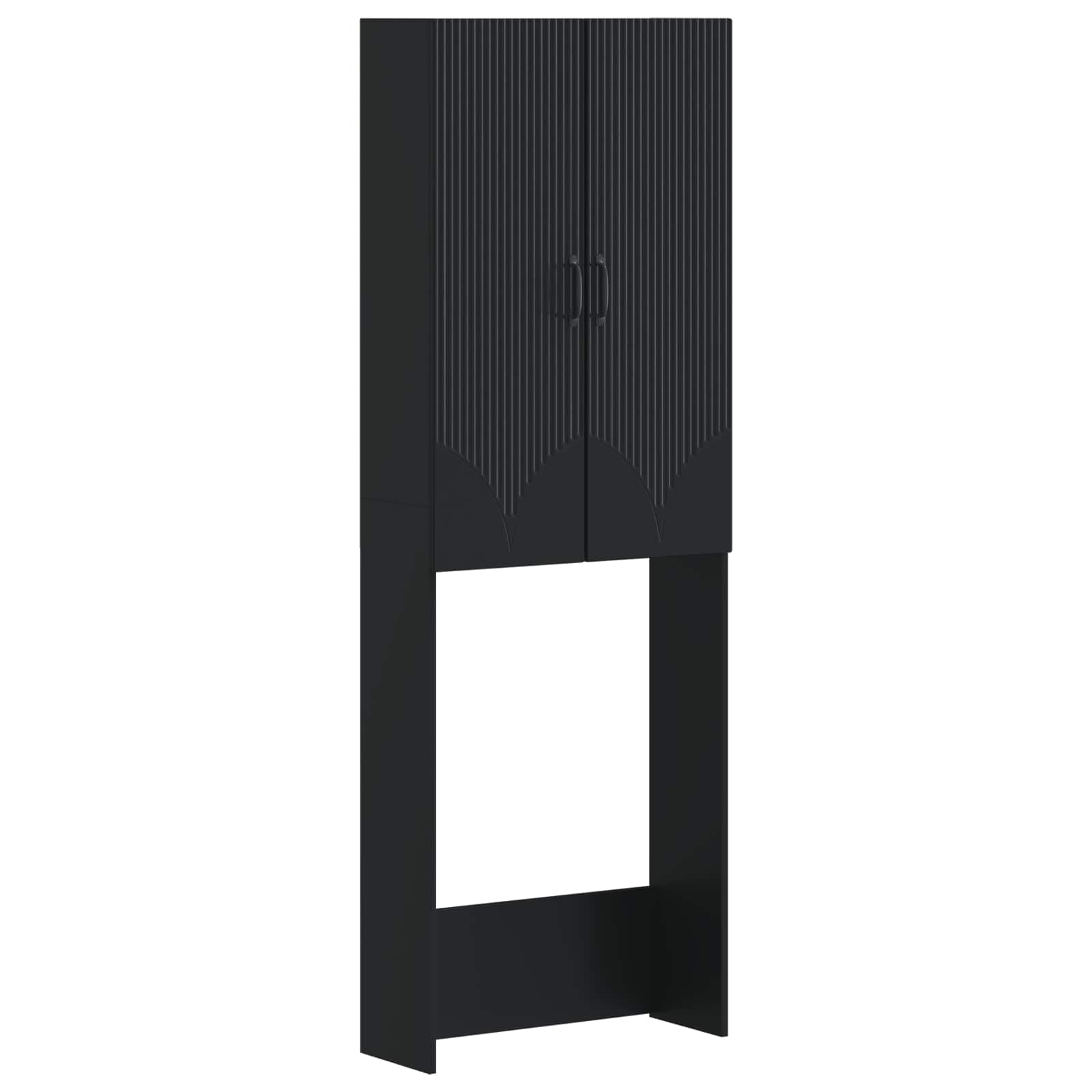 Tualeto spintelė HOORN Juoda 66 x 25,5 x 190 cm