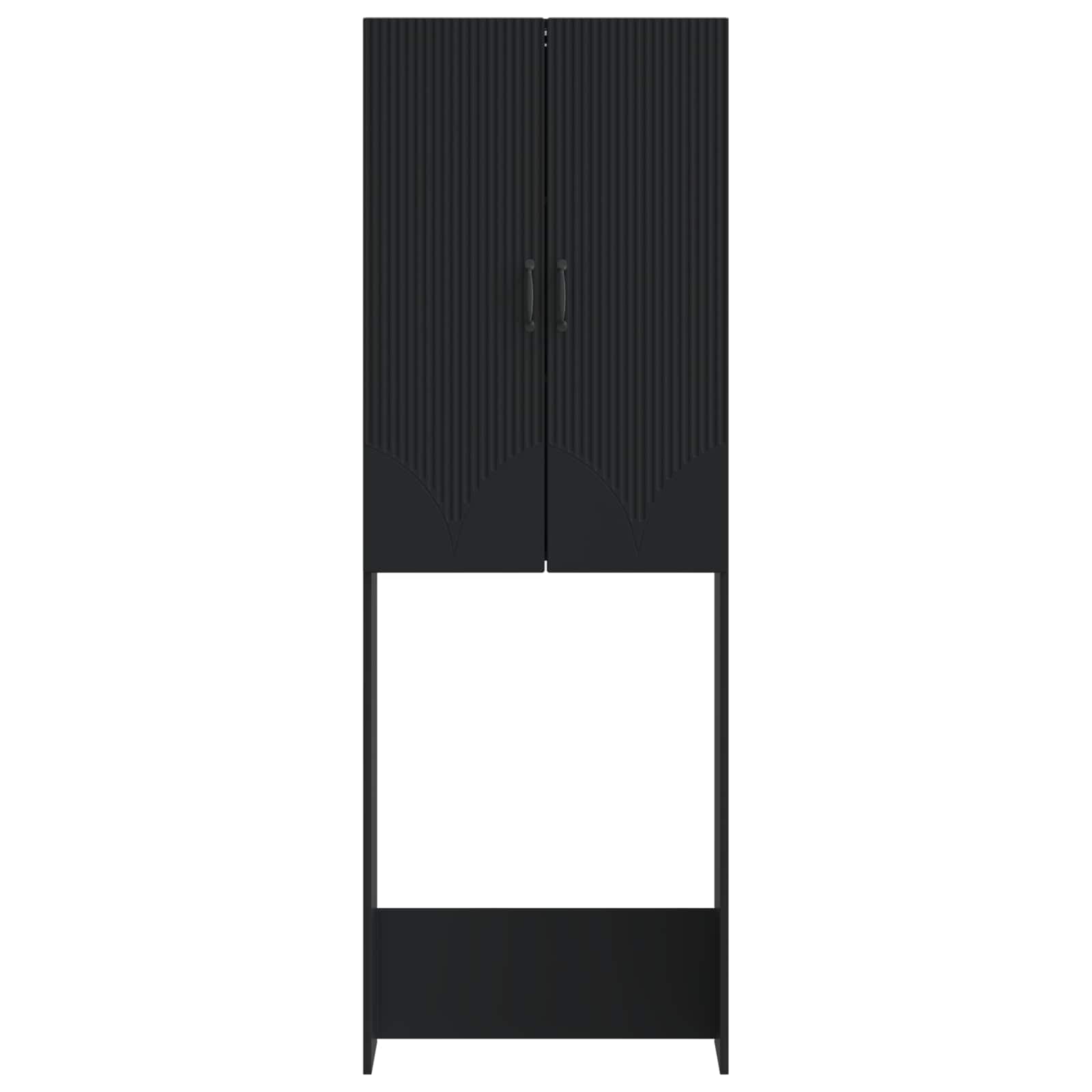 Tualeto spintelė HOORN Juoda 66 x 25,5 x 190 cm