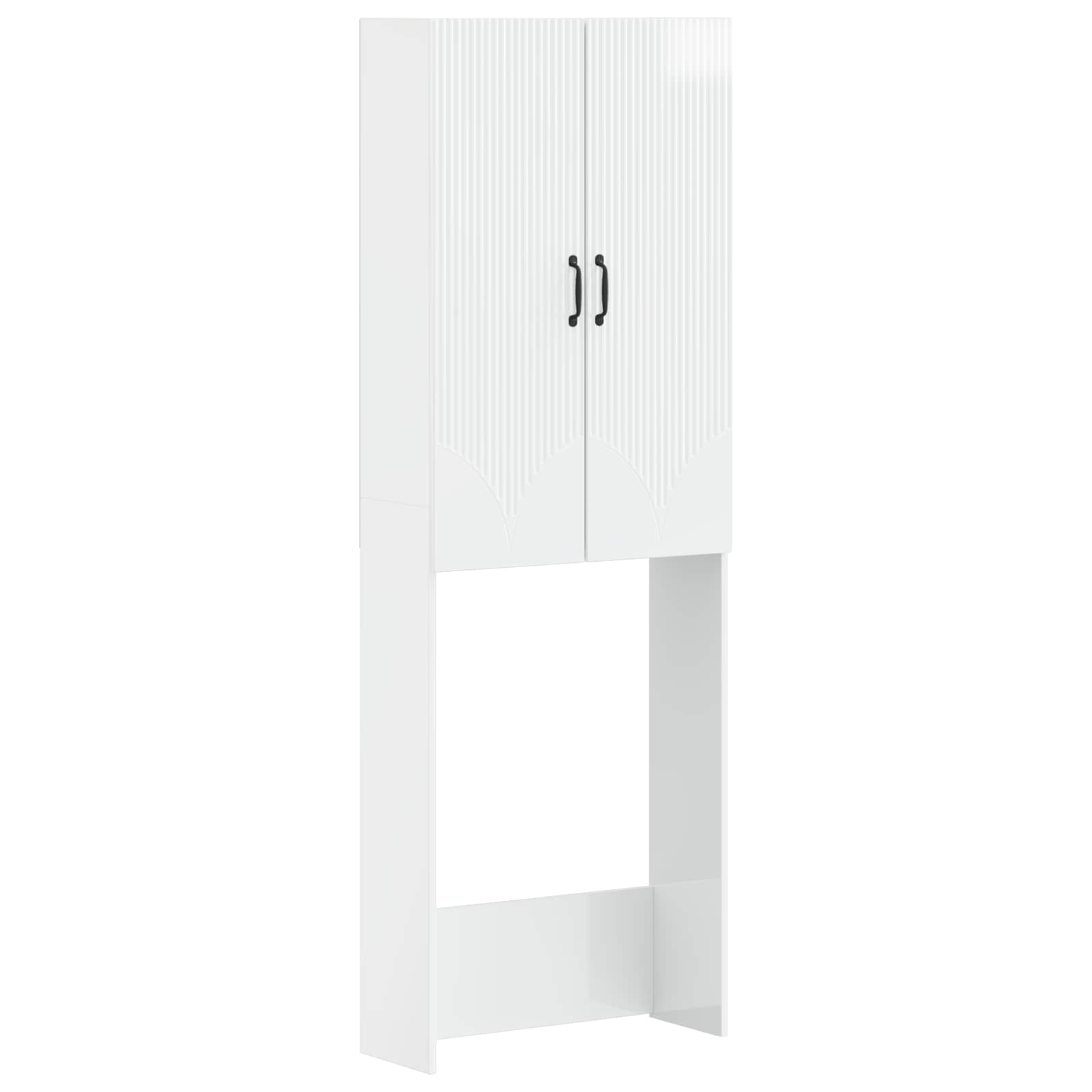 Tualeto spintelė HOORN Itin blizgi balta 66 x 25,5 x 190 cm