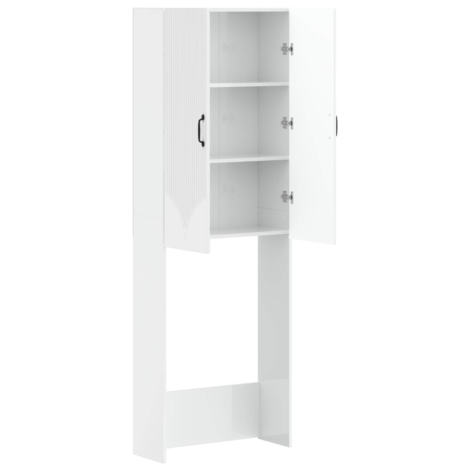 Tualeto spintelė HOORN Itin blizgi balta 66 x 25,5 x 190 cm