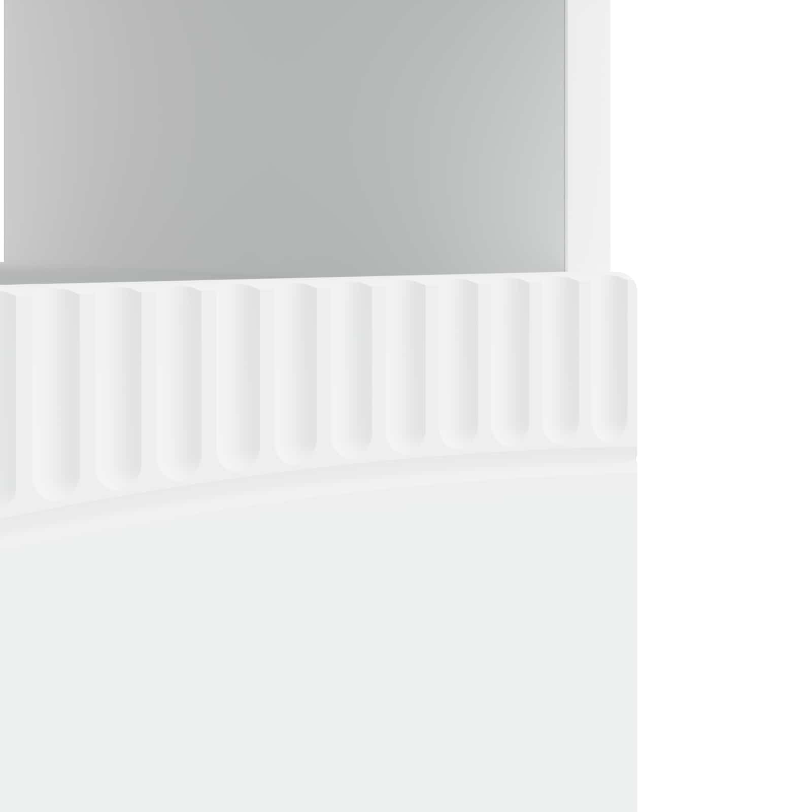 LED televizoriaus spintelė Balta Apdirbta mediena