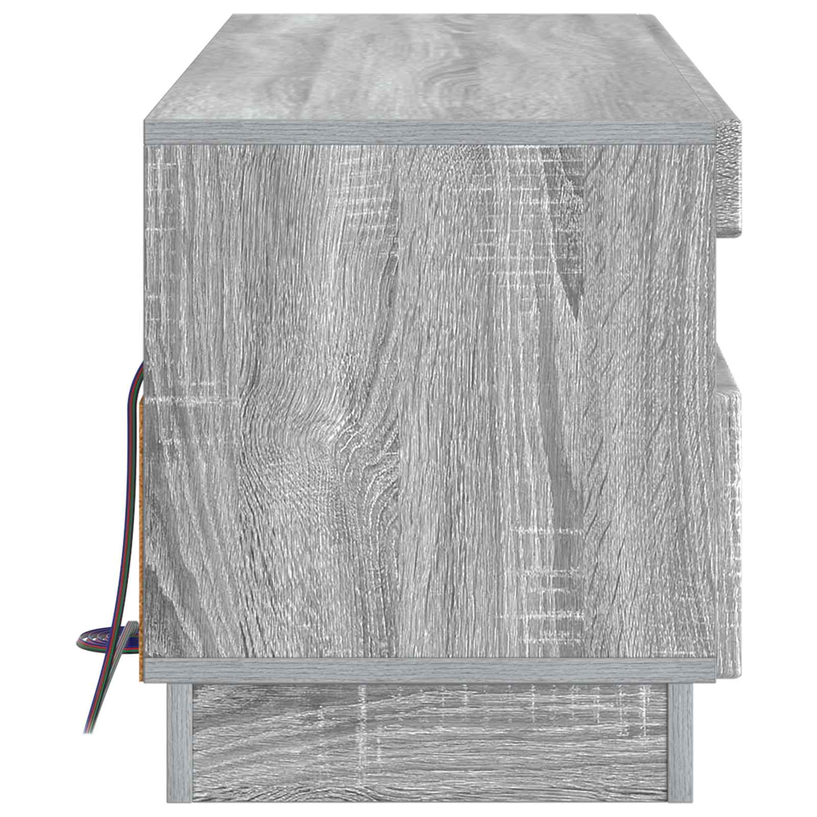 LED televizoriaus spintelė Pilka Sonoma Apdirbta mediena