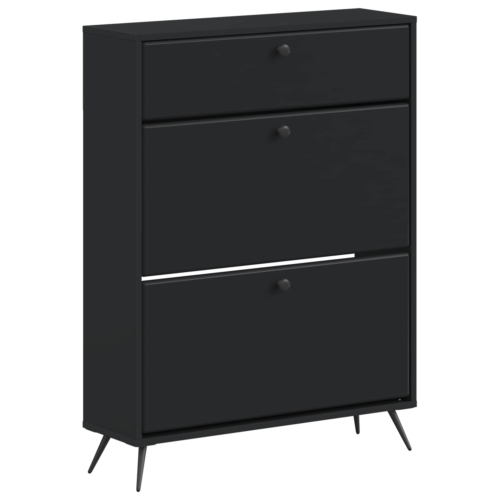 Batu skrynia BREDA 78 x 24 x 103 cm Apdirbta mediena Juoda