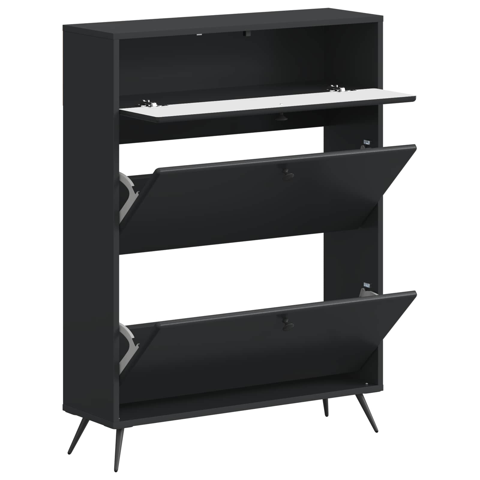 Batu skrynia BREDA 78 x 24 x 103 cm Apdirbta mediena Juoda