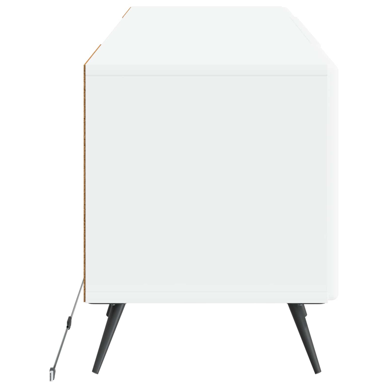 LED televizoriaus spintelė Balta Apdirbta mediena