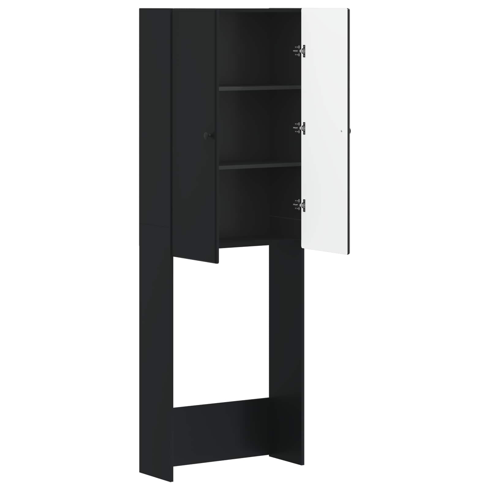 Tualeto spintelė BREDA Juoda 66 x 25,5 x 190 cm
