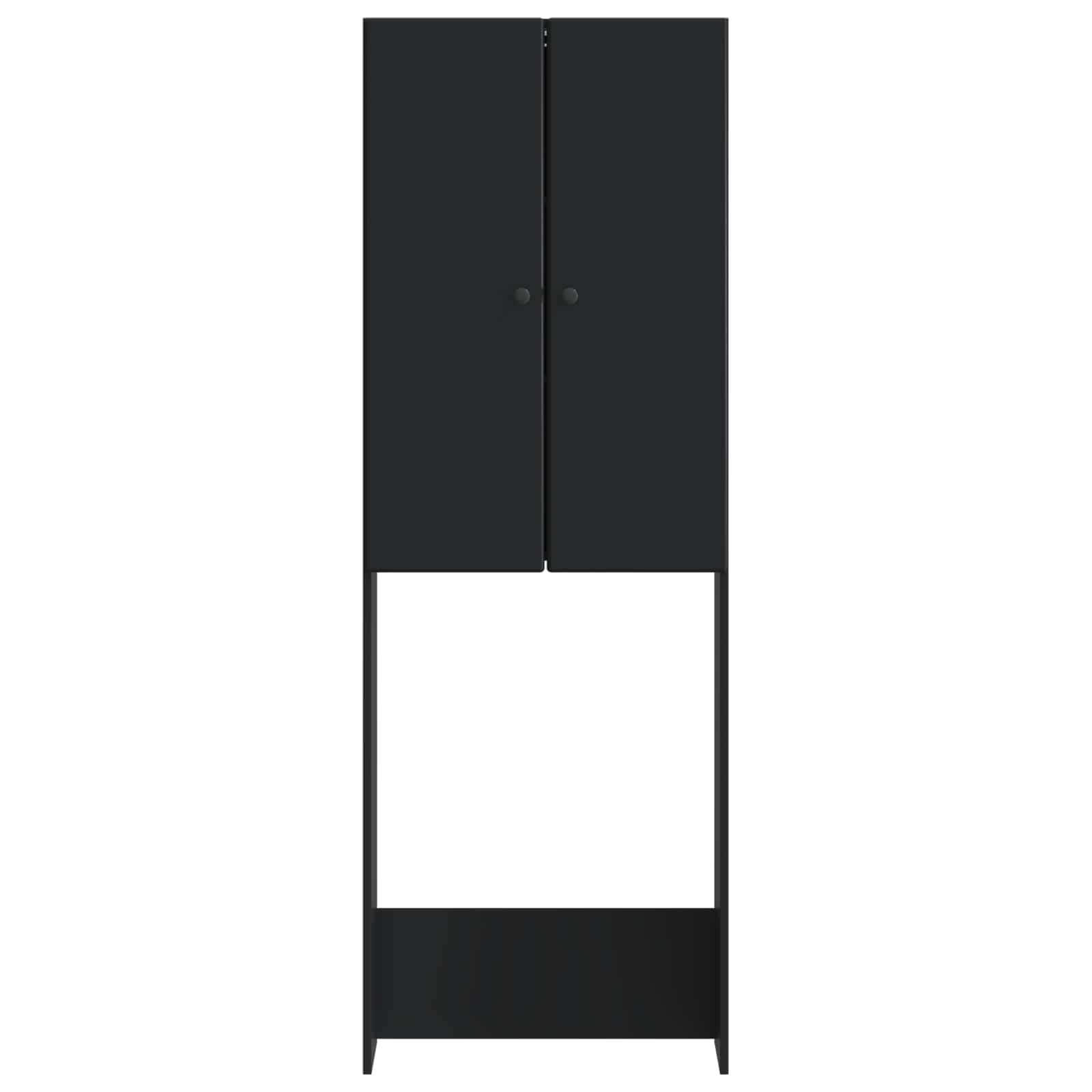Tualeto spintelė BREDA Juoda 66 x 25,5 x 190 cm