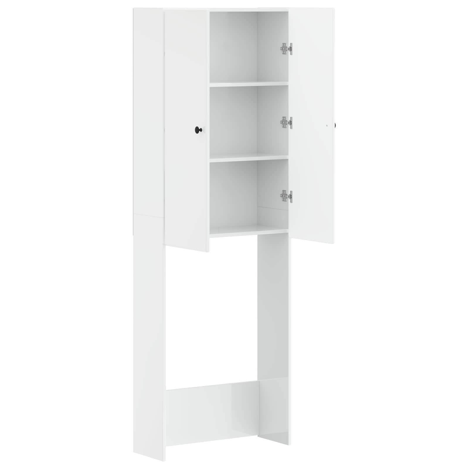 Tualeto spintelė BREDA Itin blizgi balta 66 x 25,5 x 190 cm