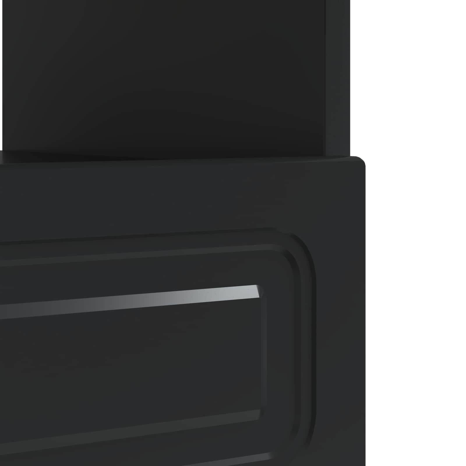 LED televizoriaus spintelė Juoda Apdirbta mediena