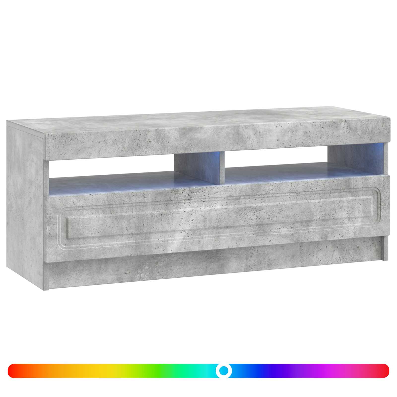 LED televizoriaus spintelė Betono pilka Apdirbta mediena