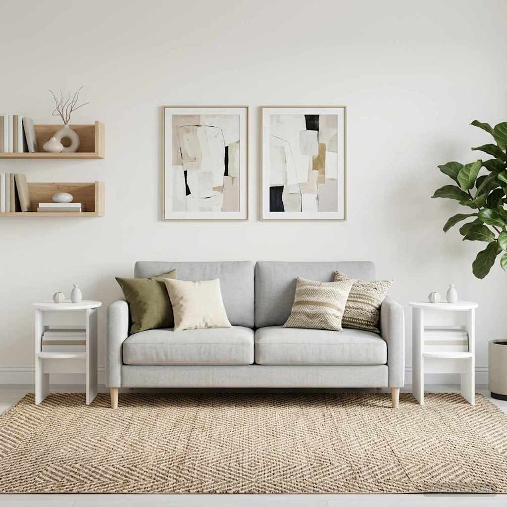 Šoninė spintelė 2 pcs Baltas Ø40 x 50 cm Dirbtinė mediena