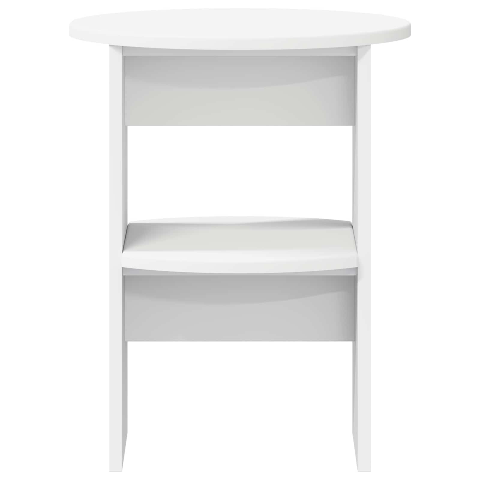 Šoninė spintelė 2 pcs Baltas Ø40 x 50 cm Dirbtinė mediena