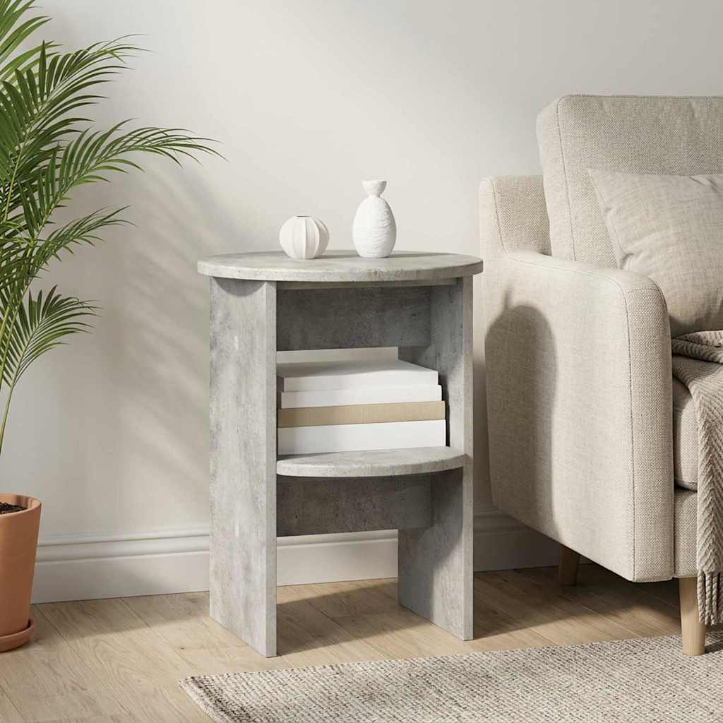 Šoninė spintelė 2 pcs Betono Pilka Ø40 x 50 cm Dirbtinė mediena
