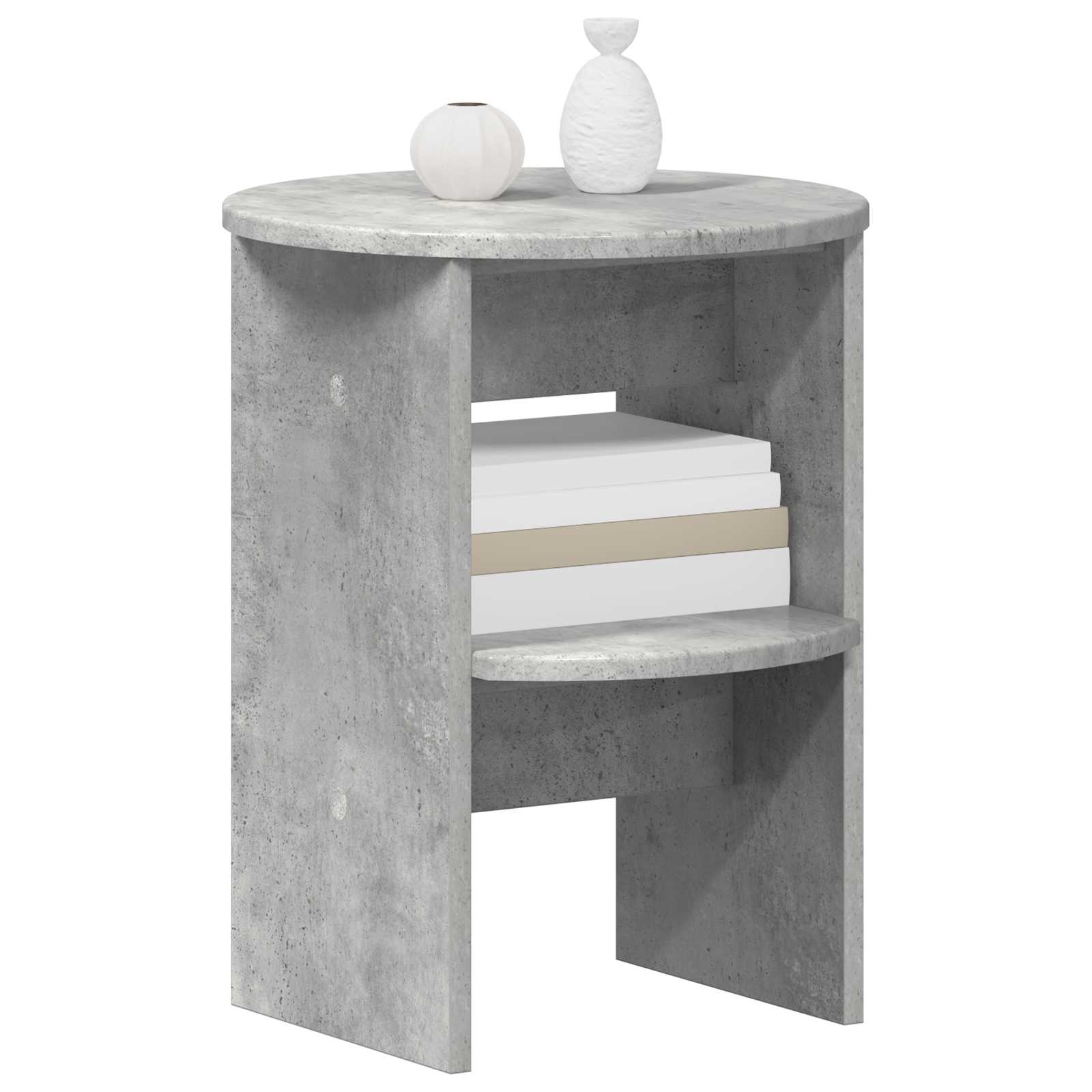 Šoninė spintelė 2 pcs Betono Pilka Ø40 x 50 cm Dirbtinė mediena