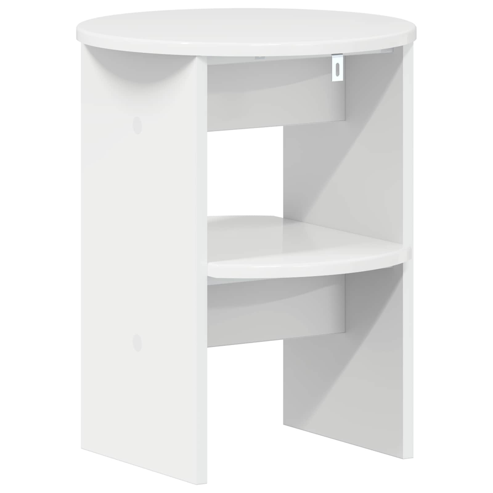 Šoninė spintelė 2 pcs Aukšto Blizgesio Baltas Ø40 x 50 cm
