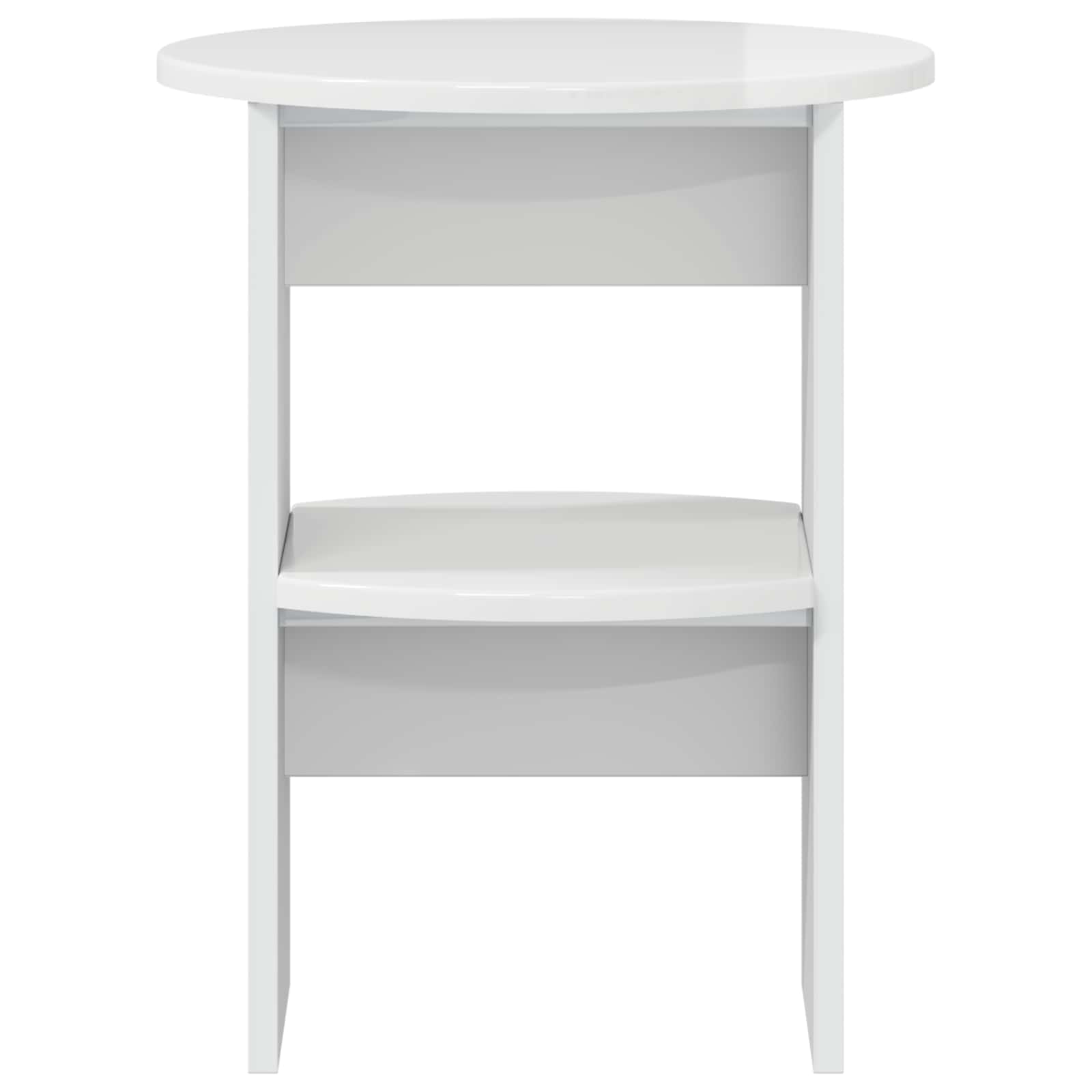 Šoninė spintelė 2 pcs Aukšto Blizgesio Baltas Ø40 x 50 cm