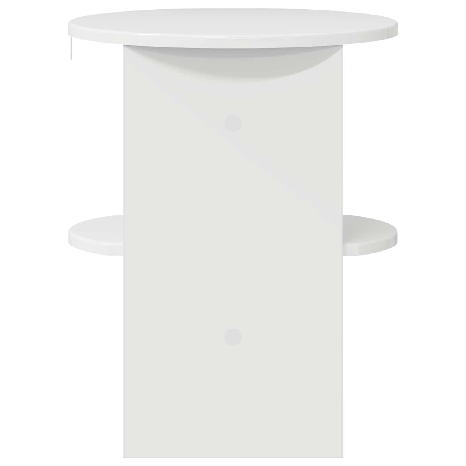 Šoninė spintelė 2 pcs Aukšto Blizgesio Baltas Ø40 x 50 cm