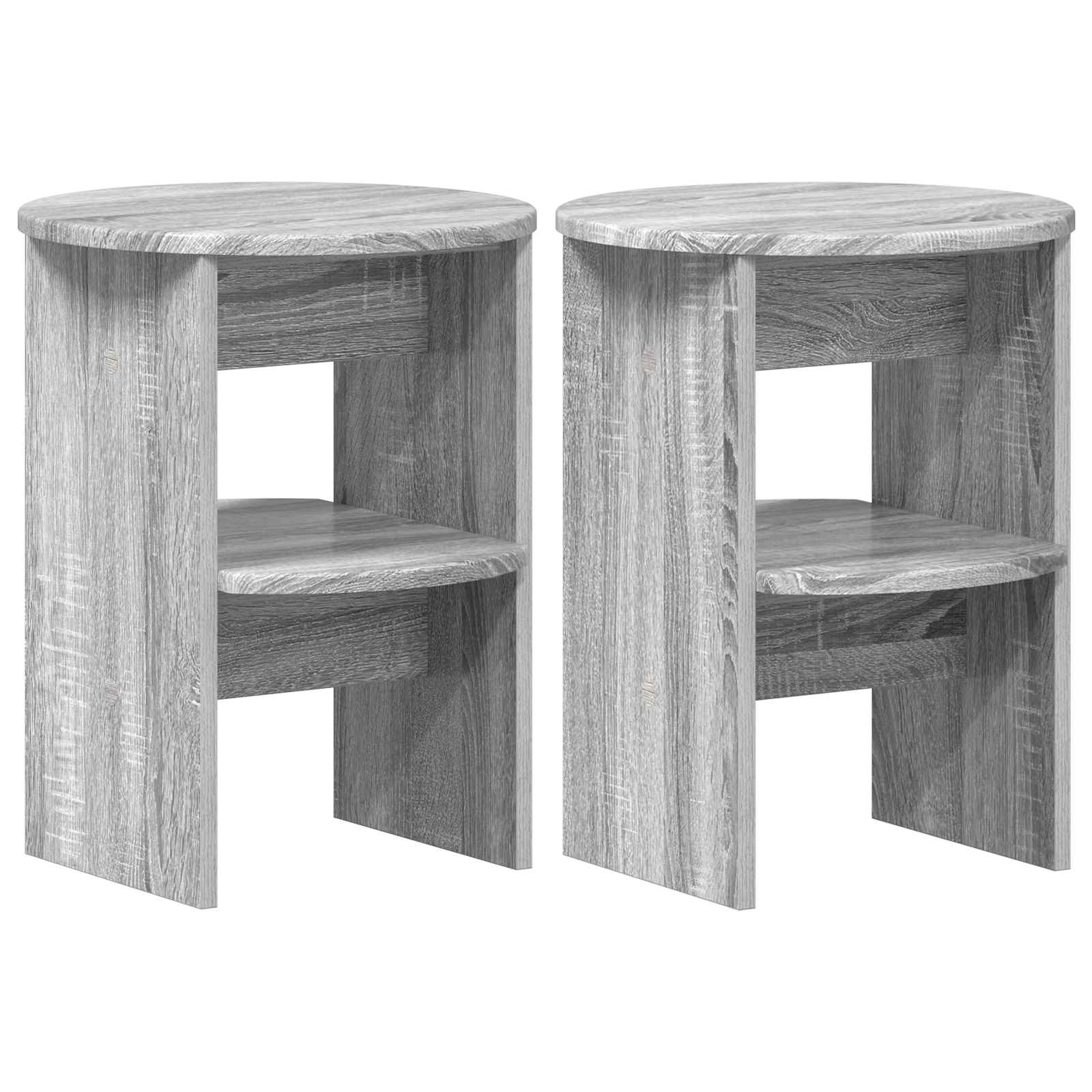 Šoninė spintelė 2 pcs Pilka Sonoma Ø40 x 50 cm Dirbtinė mediena