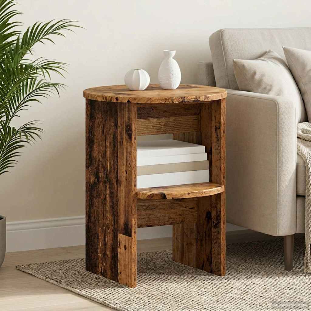 Šoninė spintelė 2 pcs Senas medis Ø40 x 50 cm Dirbtinė mediena