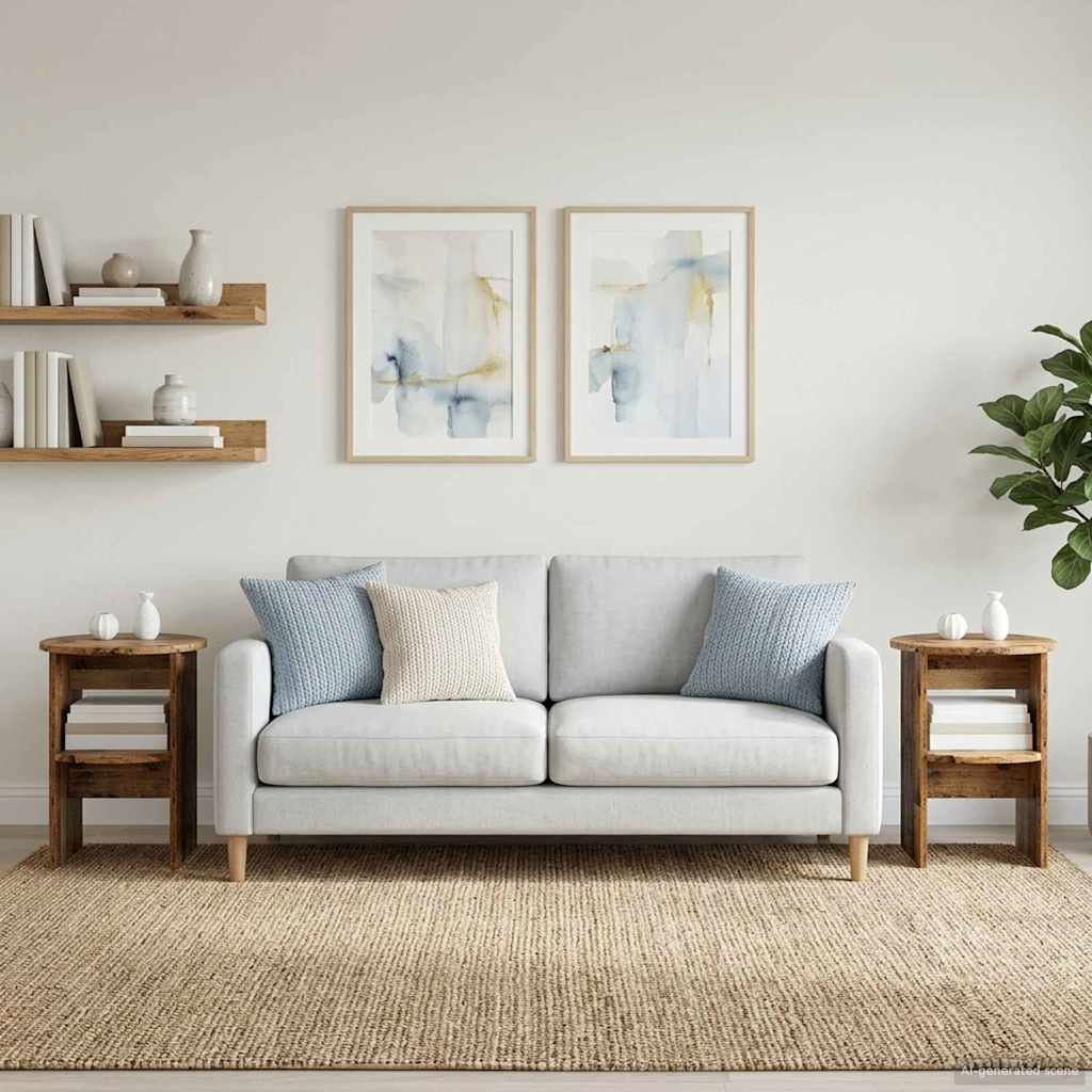 Šoninė spintelė 2 pcs Senas medis Ø40 x 50 cm Dirbtinė mediena