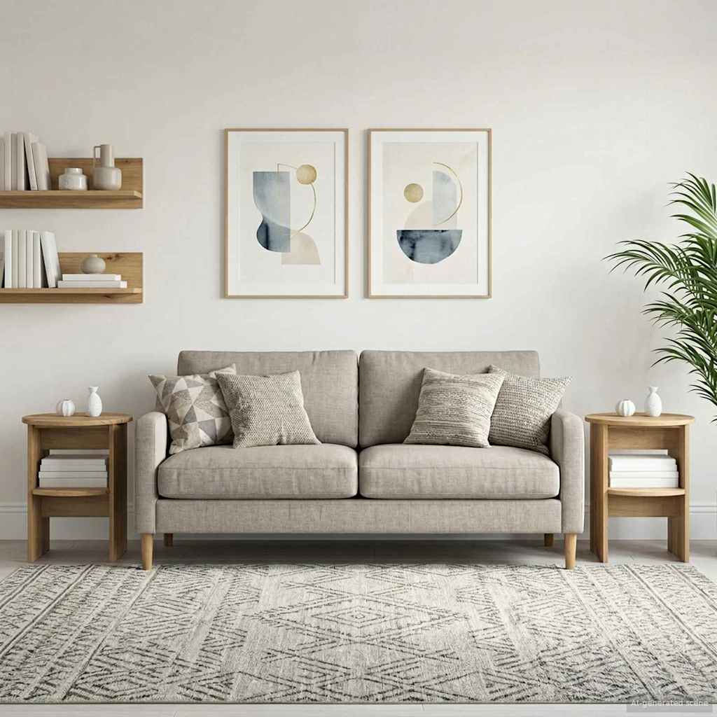Šoninė spintelė 2 pcs Amatinė Ąžuolas Ø40 x 50 cm