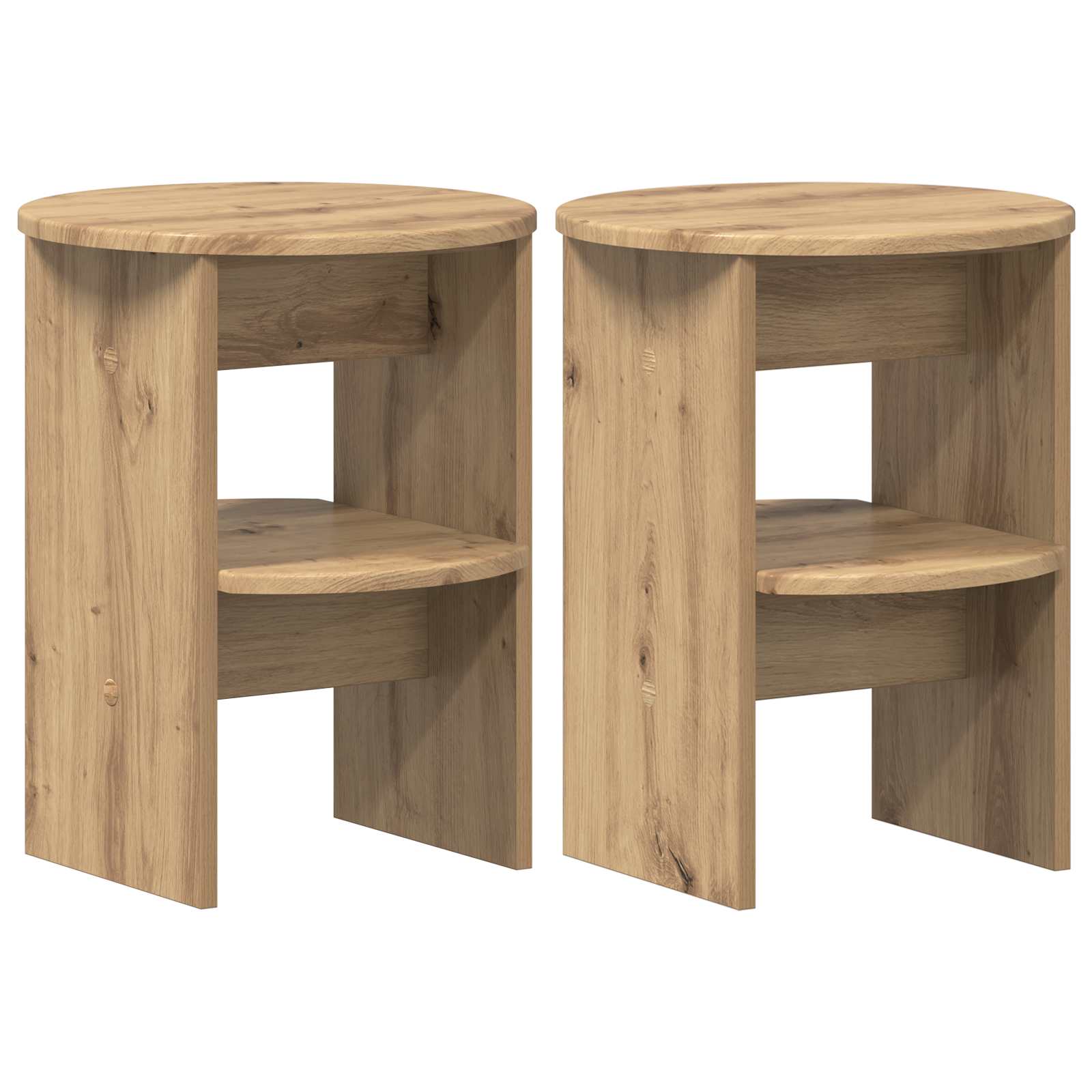 Šoninė spintelė 2 pcs Amatinė Ąžuolas Ø40 x 50 cm